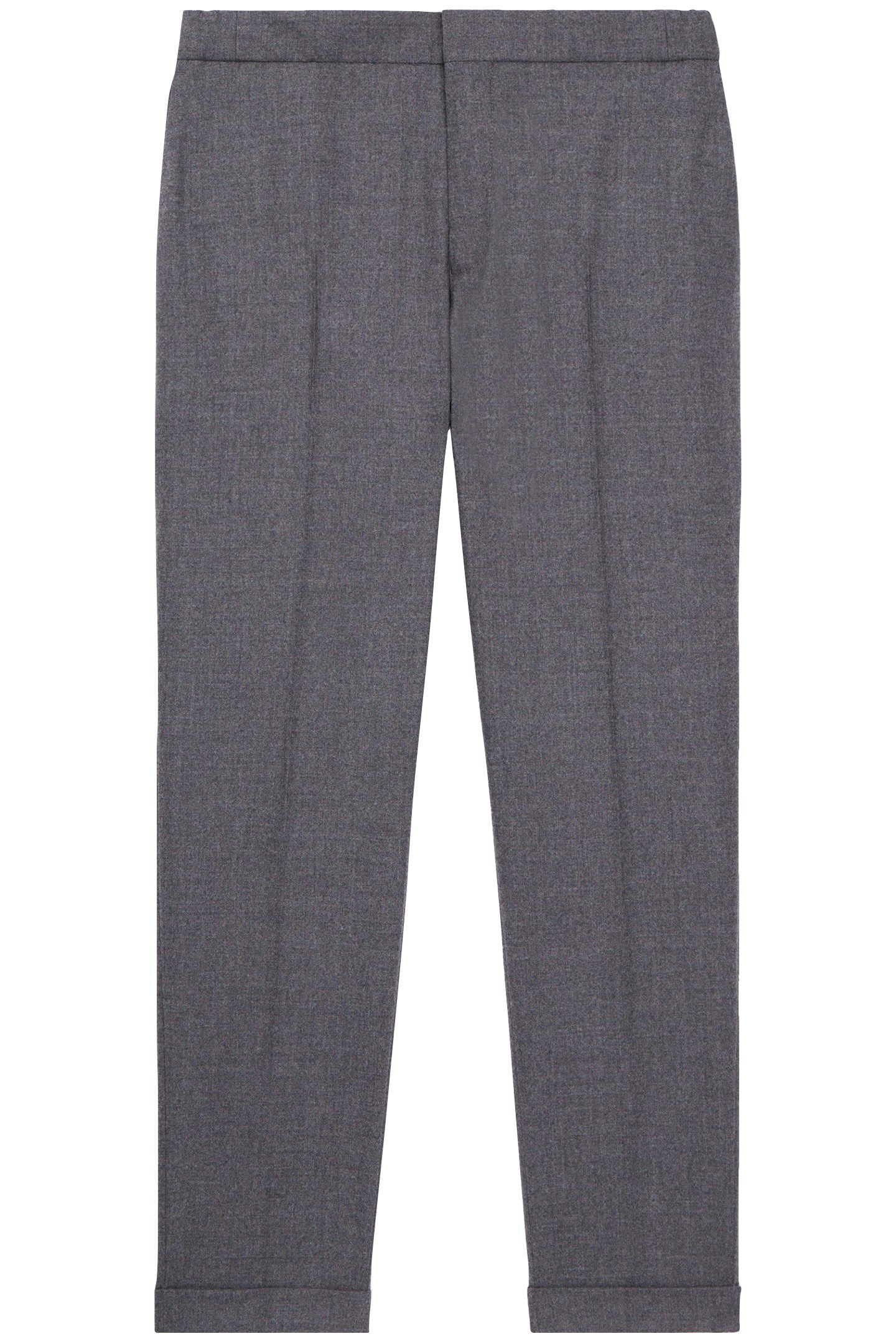 SEMI-ELASTIC FLANNEL SUIT TROUSERS GREY 4
