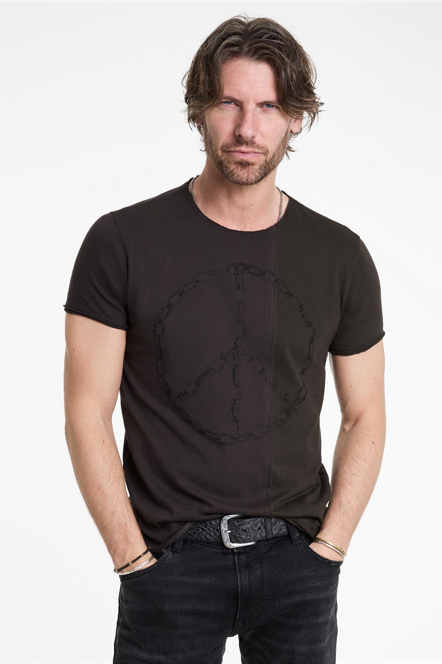 SS RAW EDGE 2 PANEL - CHAIN PEACE CHARCOAL 1