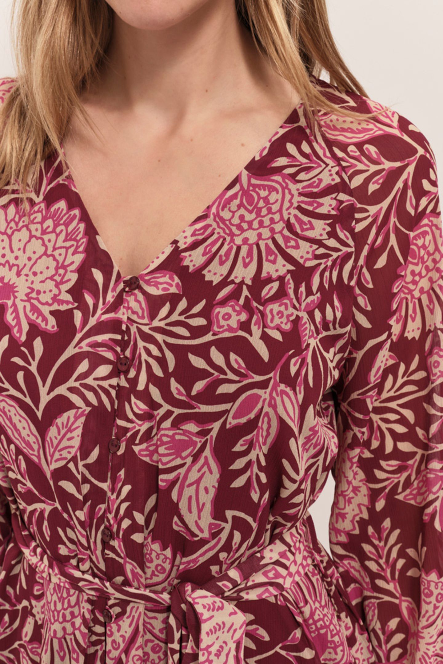 RISTY - LONG OPERA DRESS WITH BAROQUE FOLIAGE PRINT 5