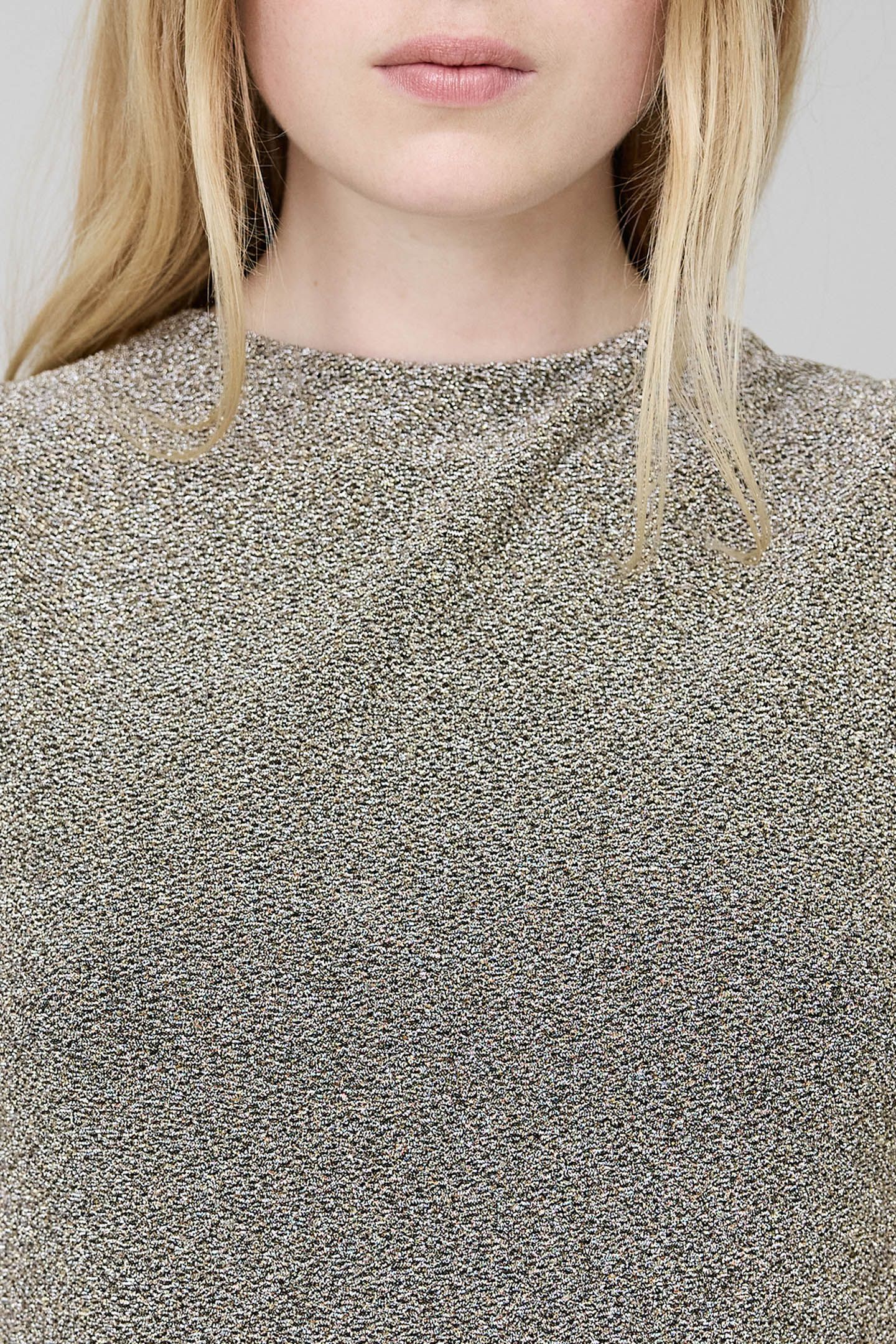 PURE EDITION-ASYMMETRICAL LUREX MESH TOP 6