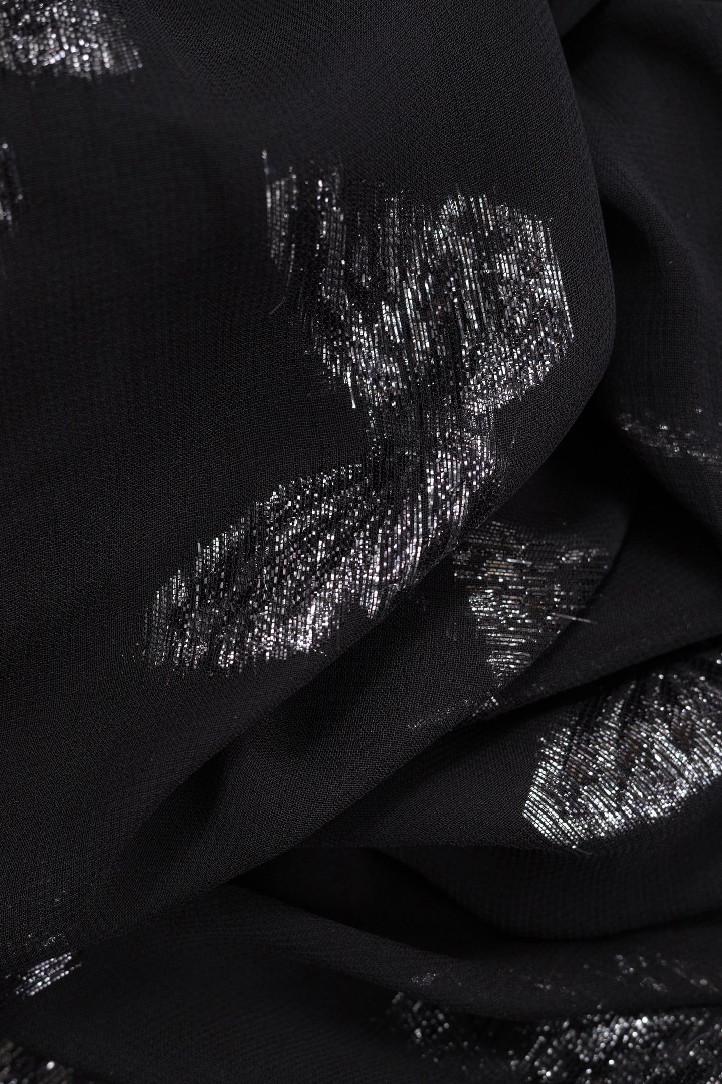 BLACK JACQUARD LUREX BUTTERFLY MAXI DRESS 8