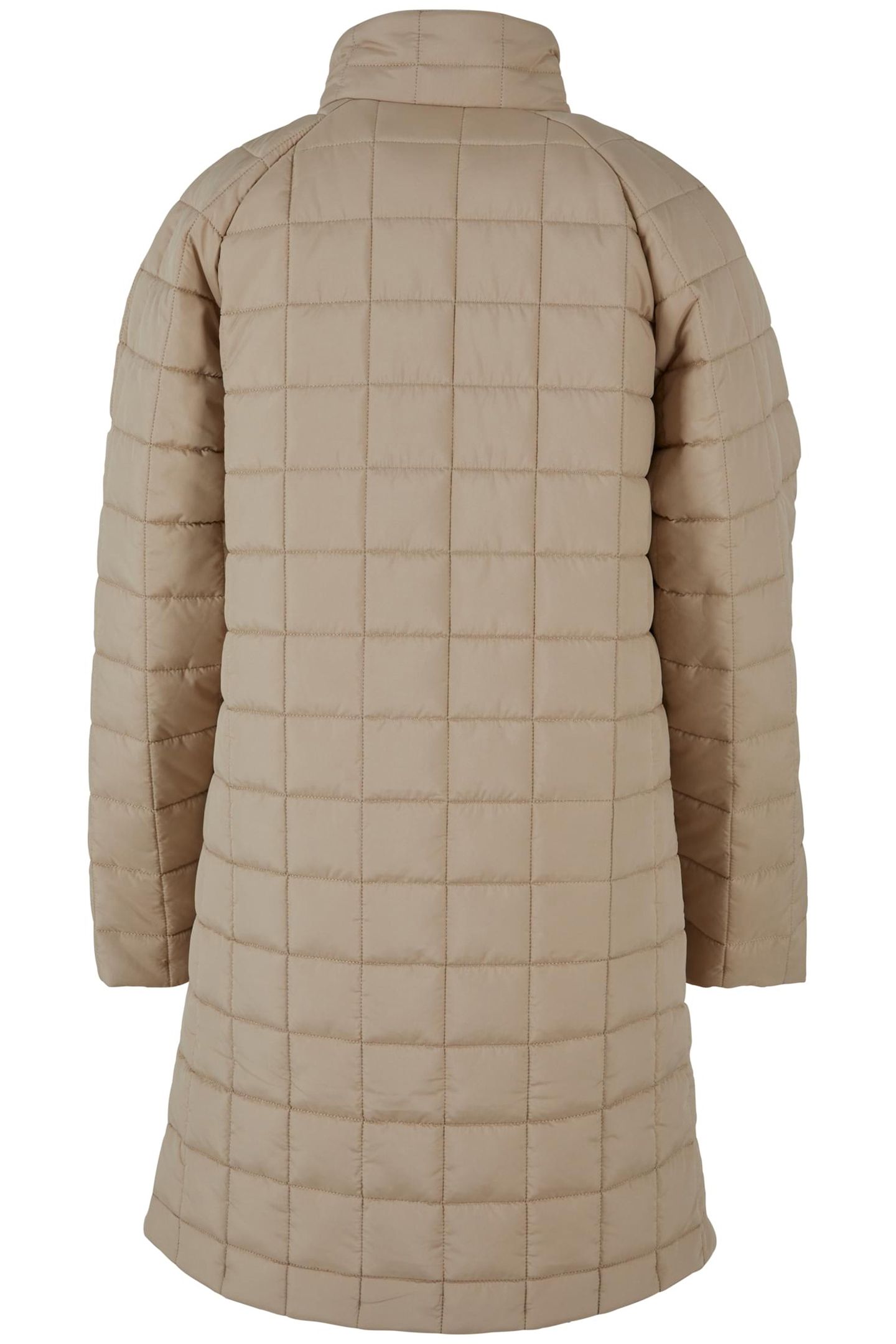 LADIES QUILTED COAT WET SAND 2