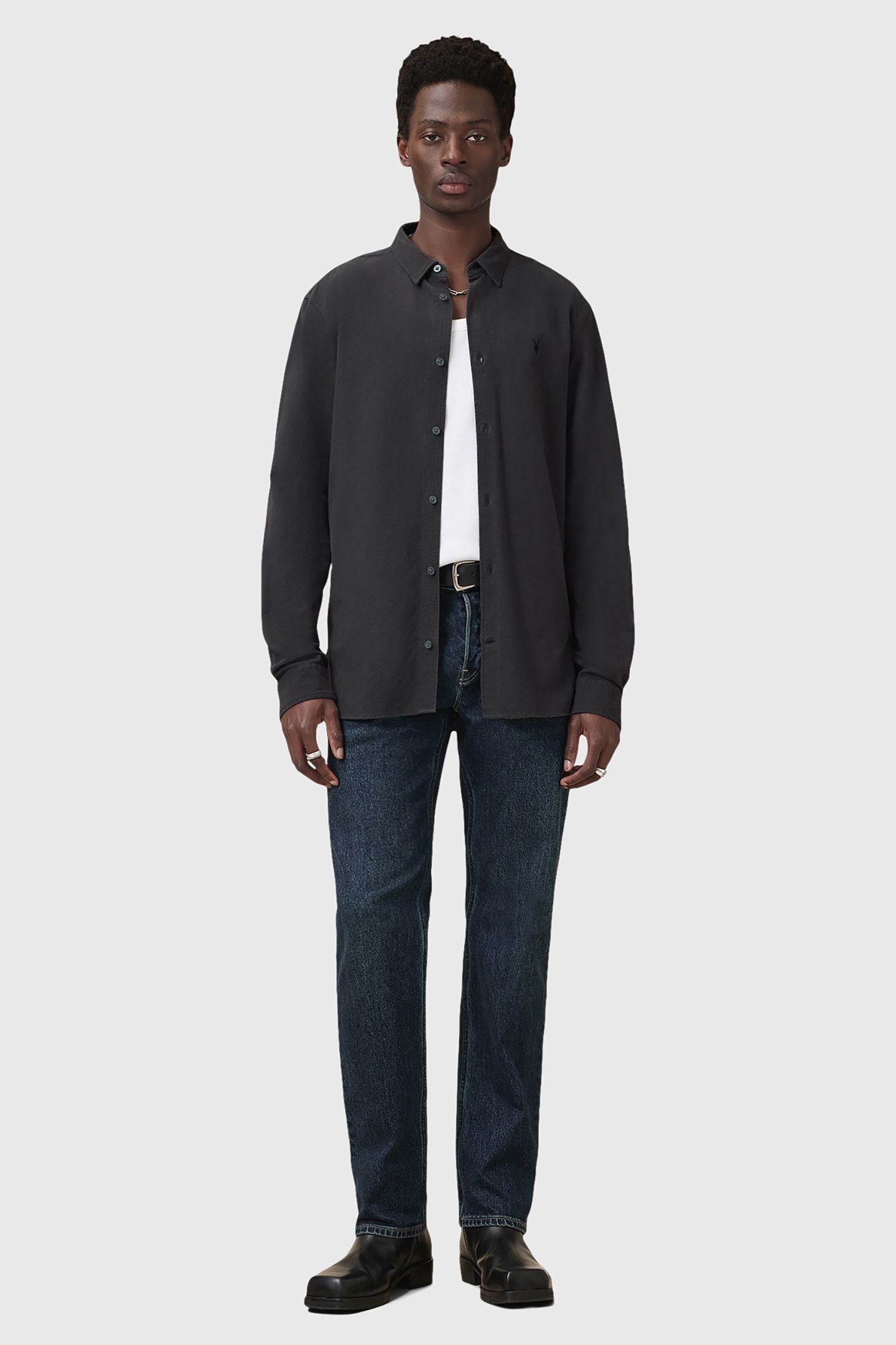 LOVELL LS SHIRT WASHED BLACK 3