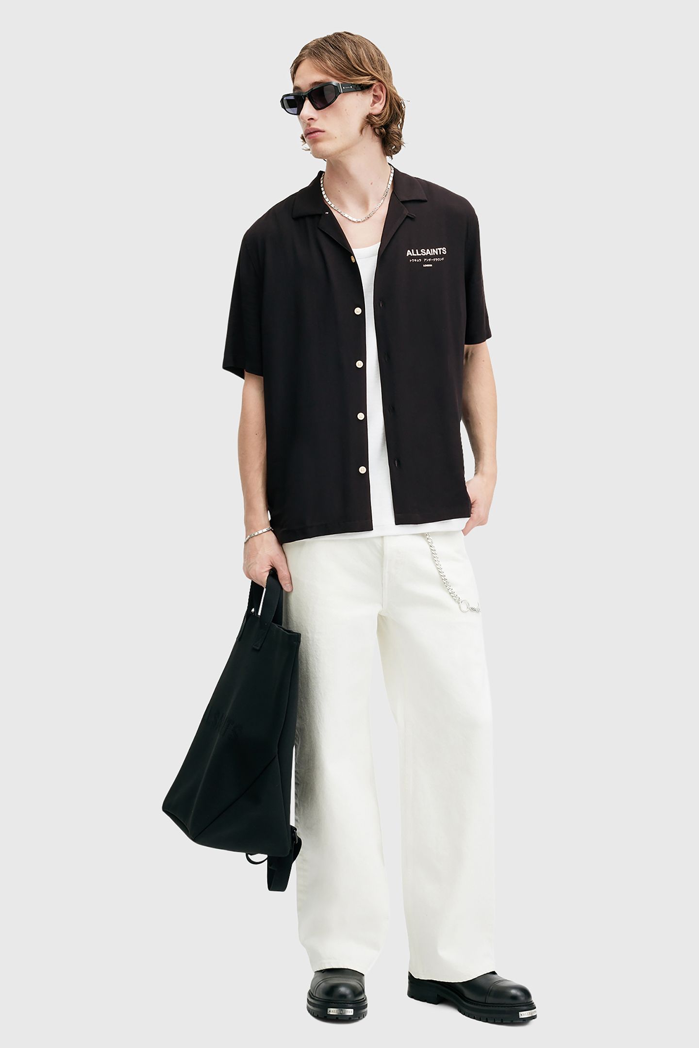 UNDERGROUND SS SHIRT JET BLACK/ECRU 5