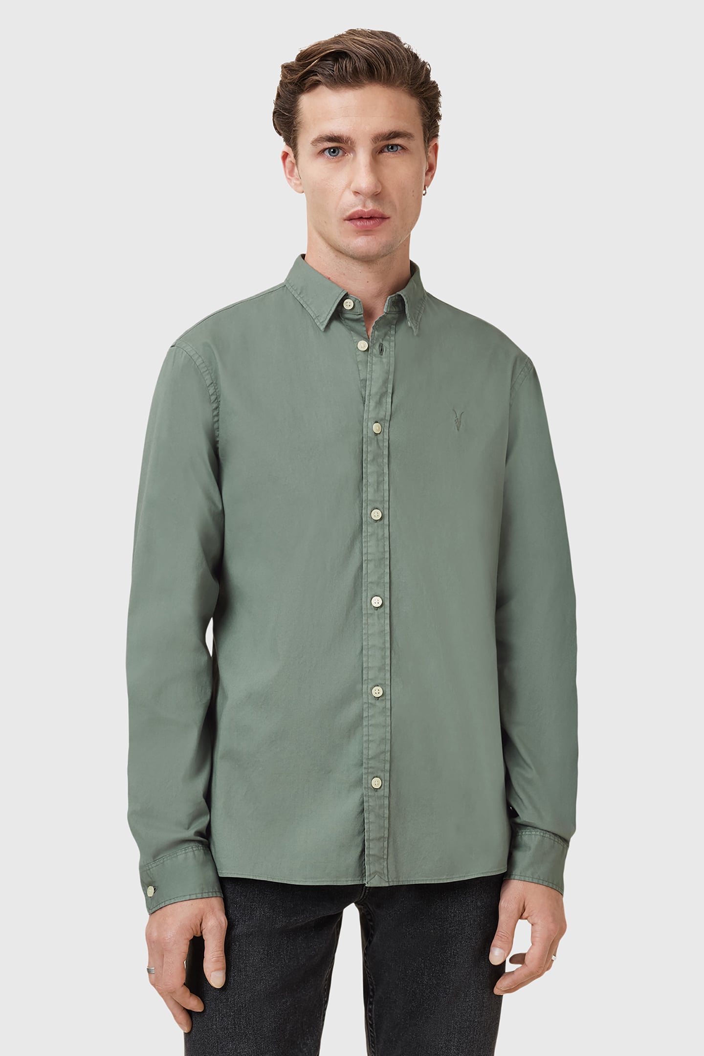 HAWTHORNE LS SHIRT SMOKEY GREEN 1