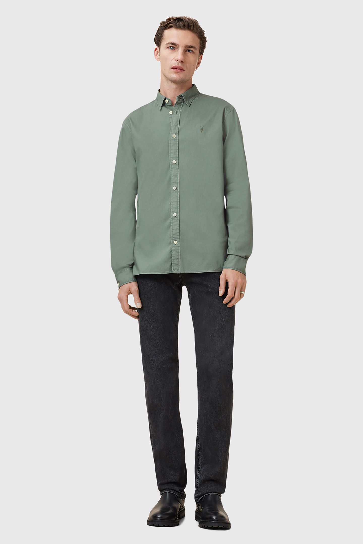 HAWTHORNE LS SHIRT SMOKEY GREEN 3