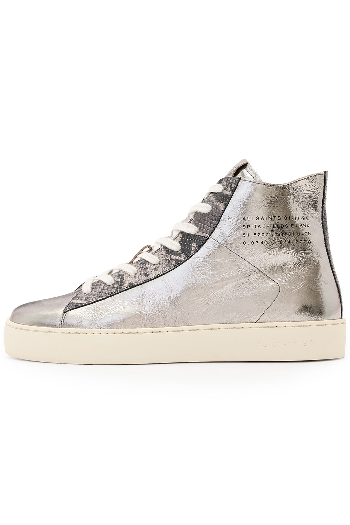 TANA MET HIGH TOP SILVER/GUNMETAL 1