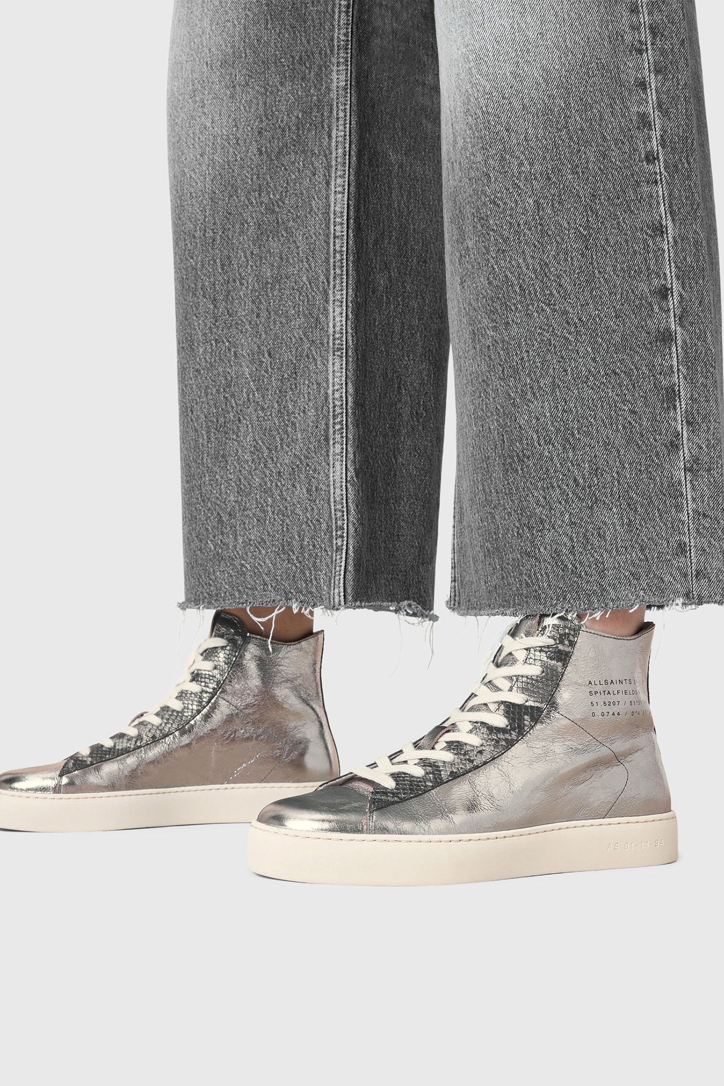 TANA MET HIGH TOP SILVER/GUNMETAL 2