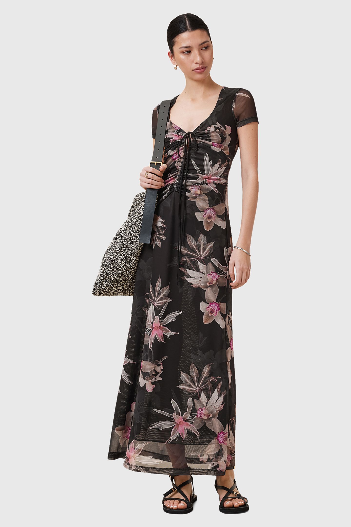GABBY MESH DRESS ADENA BLACK 4