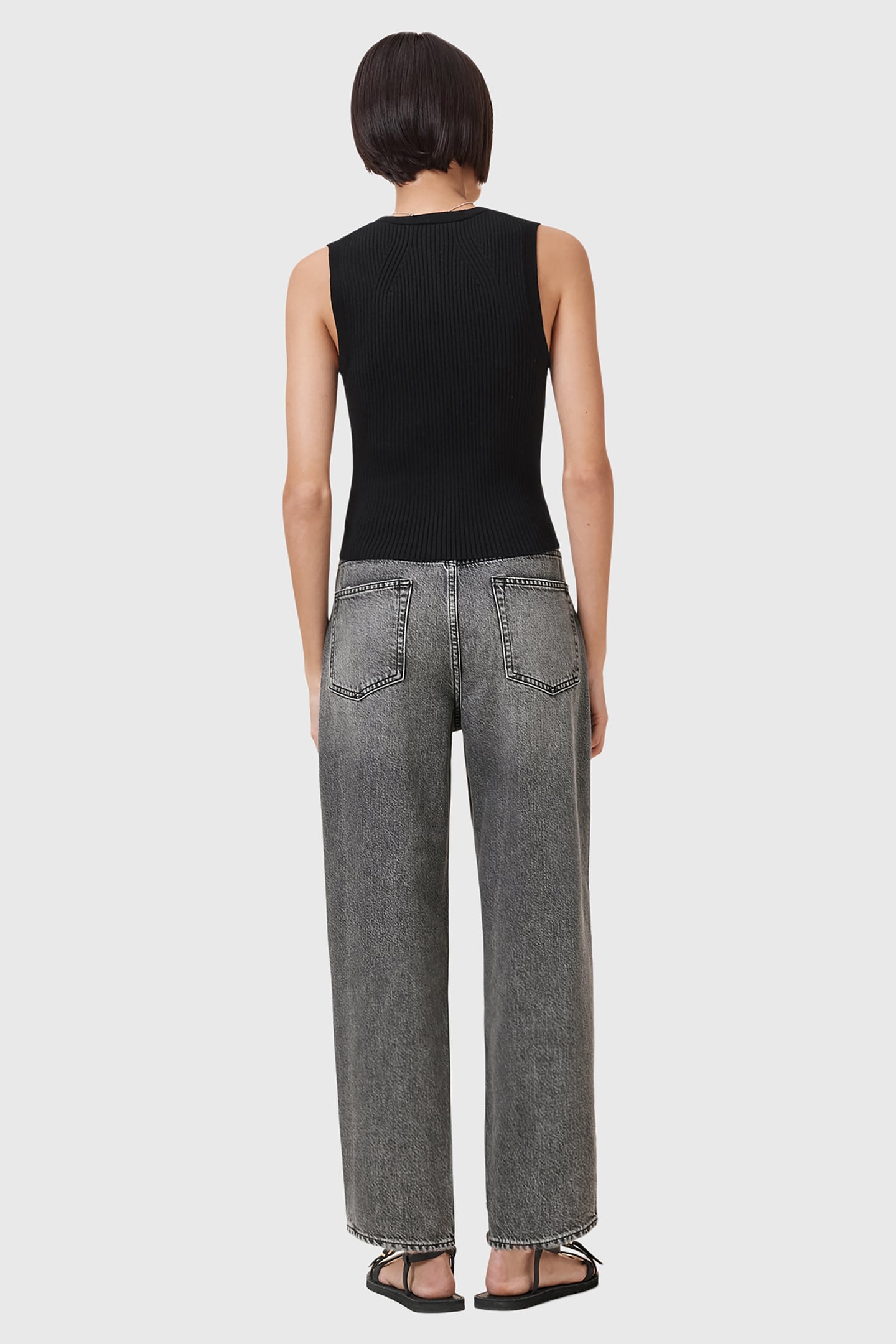 DAISY TAPERED JEAN WASHED GREY 4