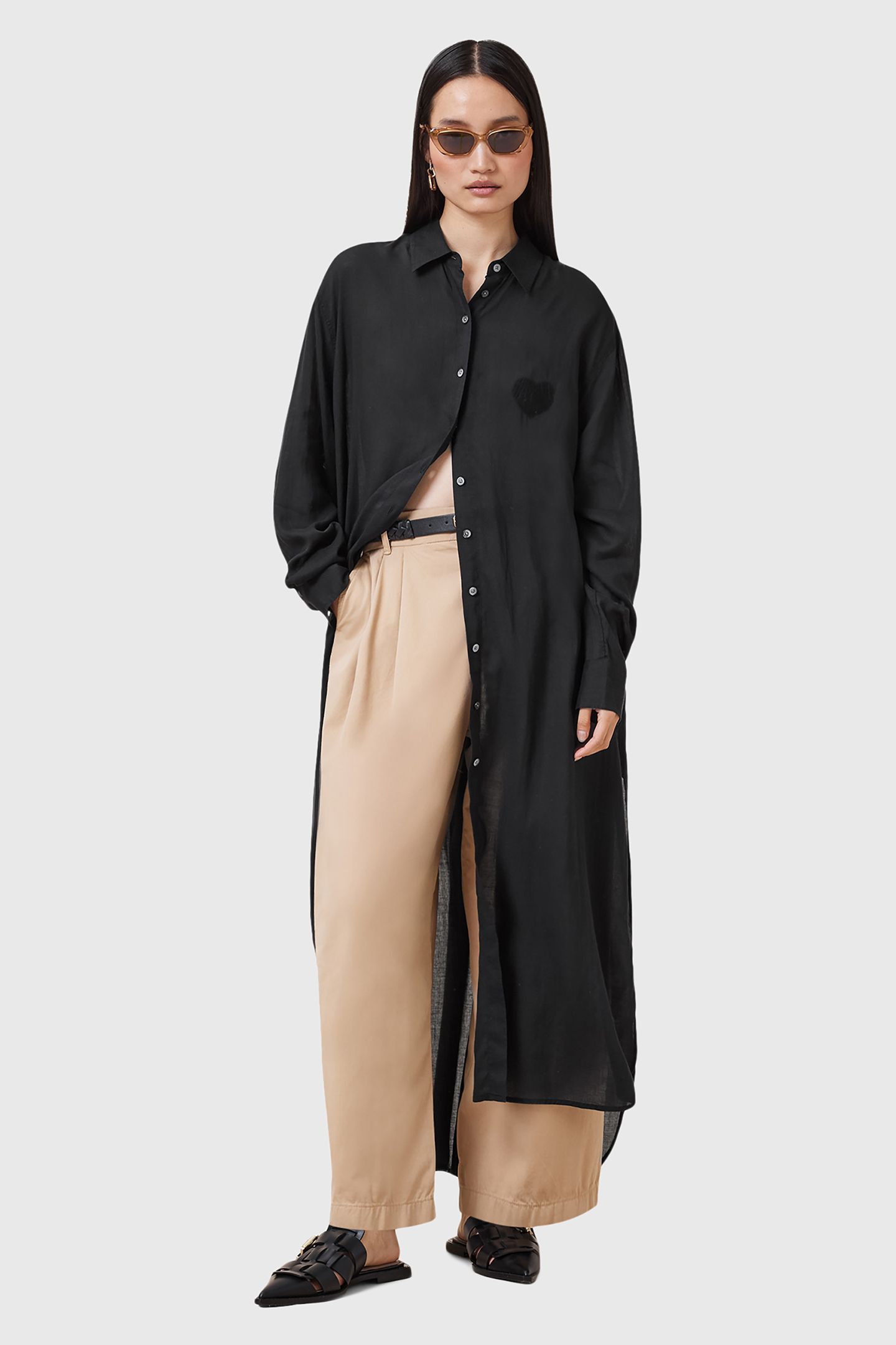 EZRA SHIRT DRESS BLACK 5