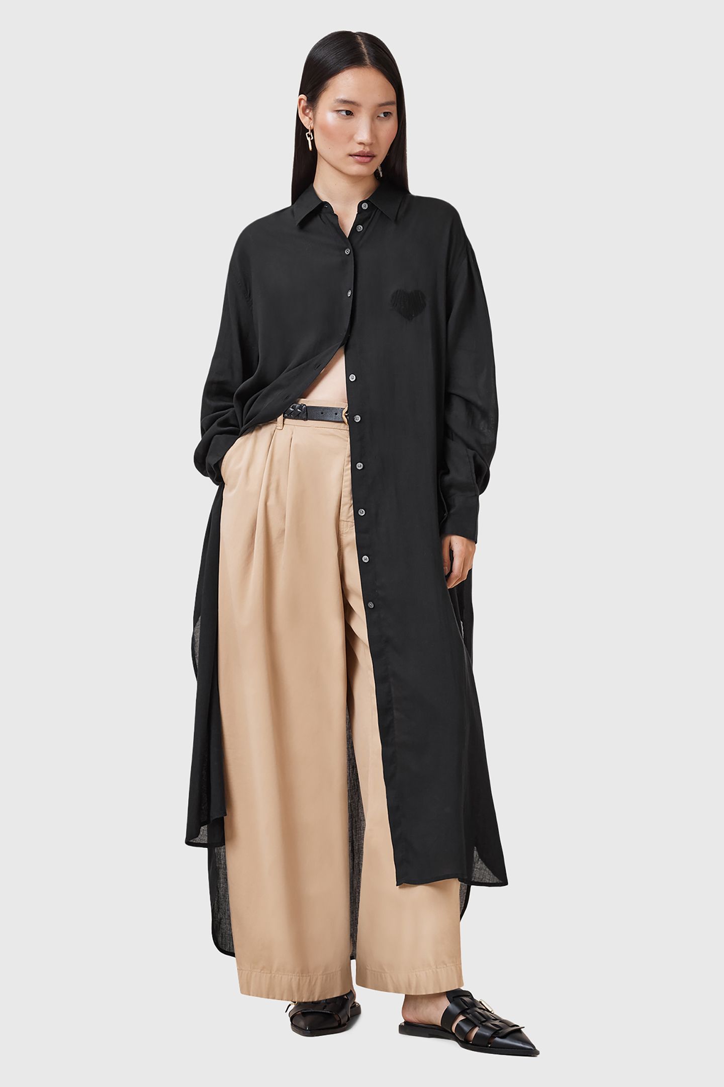 EZRA SHIRT DRESS BLACK 6