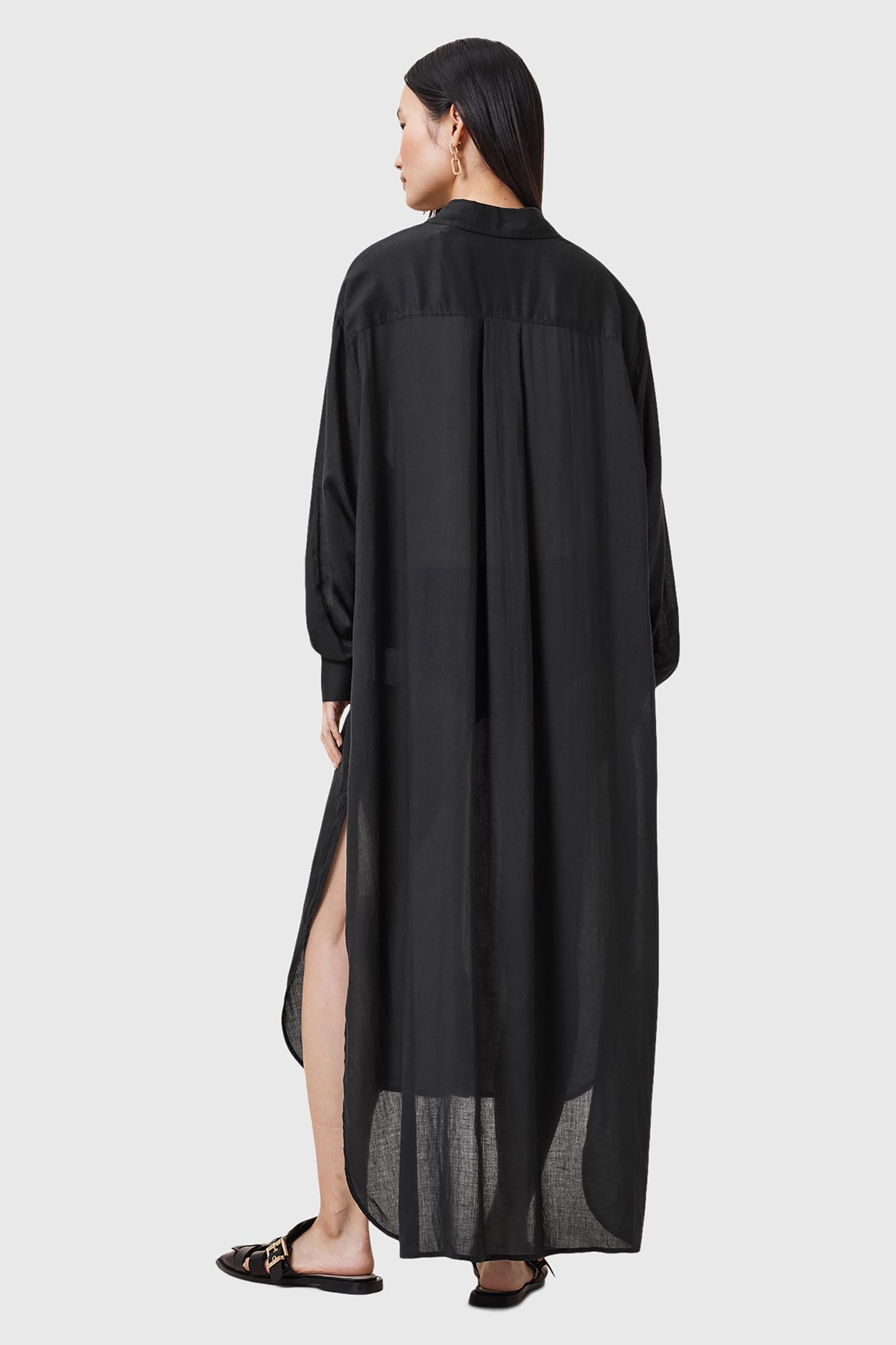 EZRA SHIRT DRESS BLACK 2