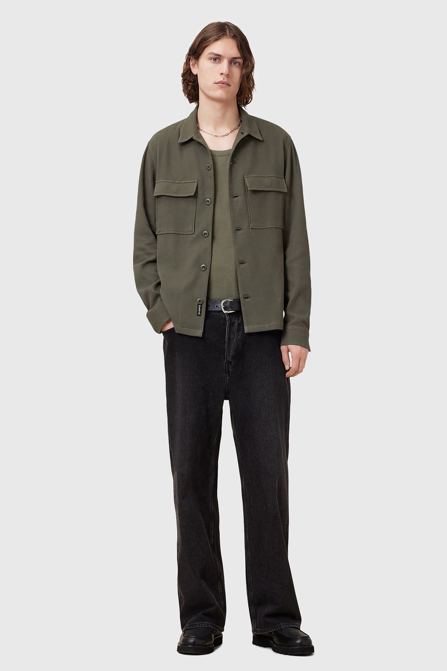 VISCAR LS SHIRT KHAKI GREEN 3