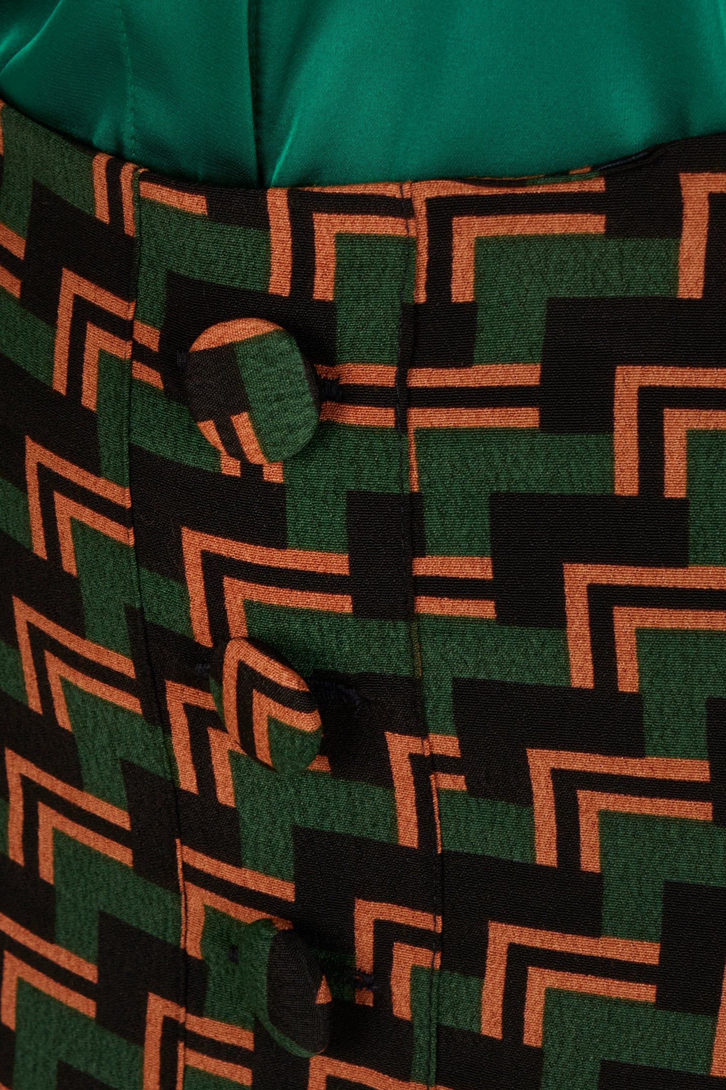 PLEATED VISCOSE SKIRT GREEN 5