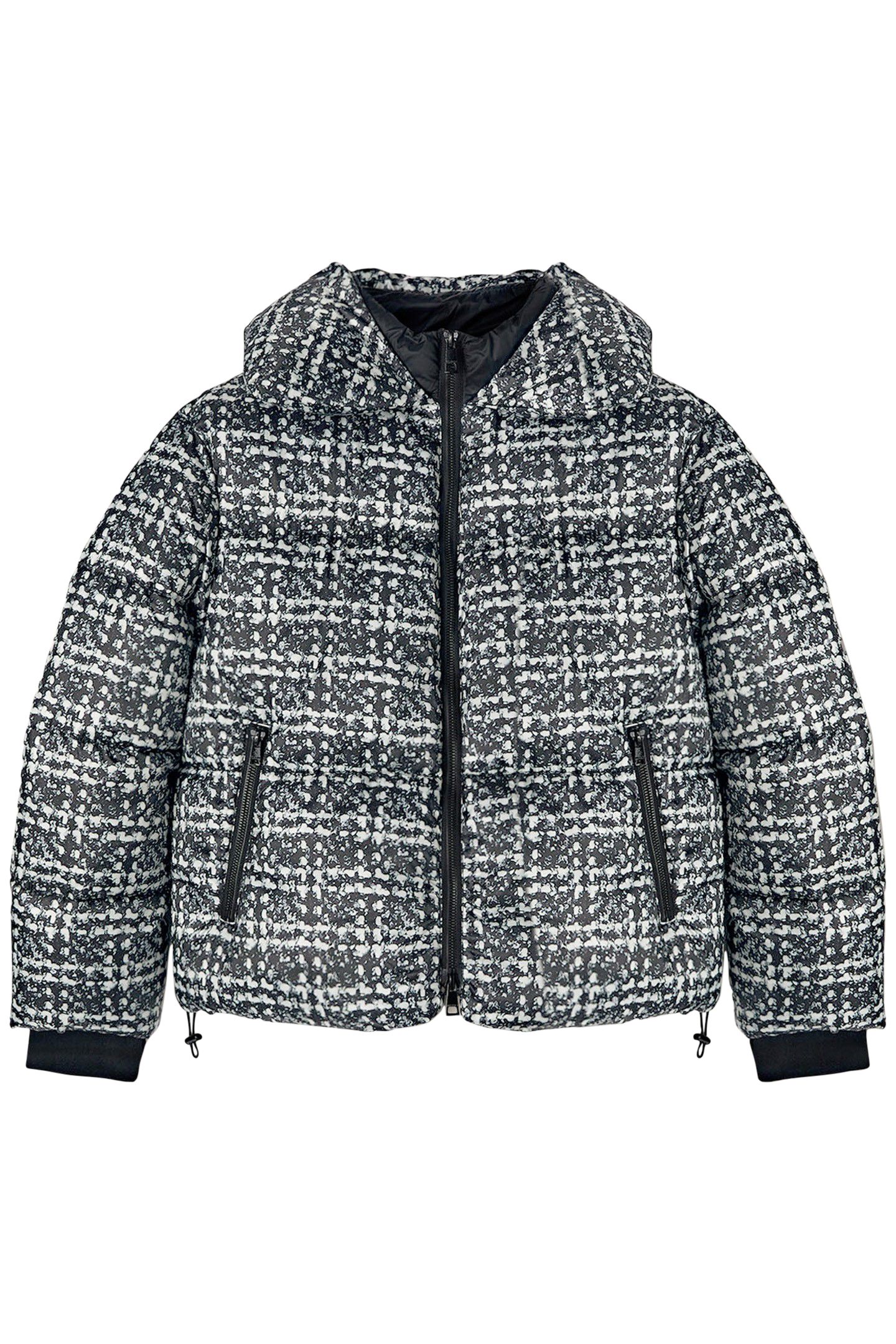 PRINTED PADDED JACKET WITH ZIP BLACK 3