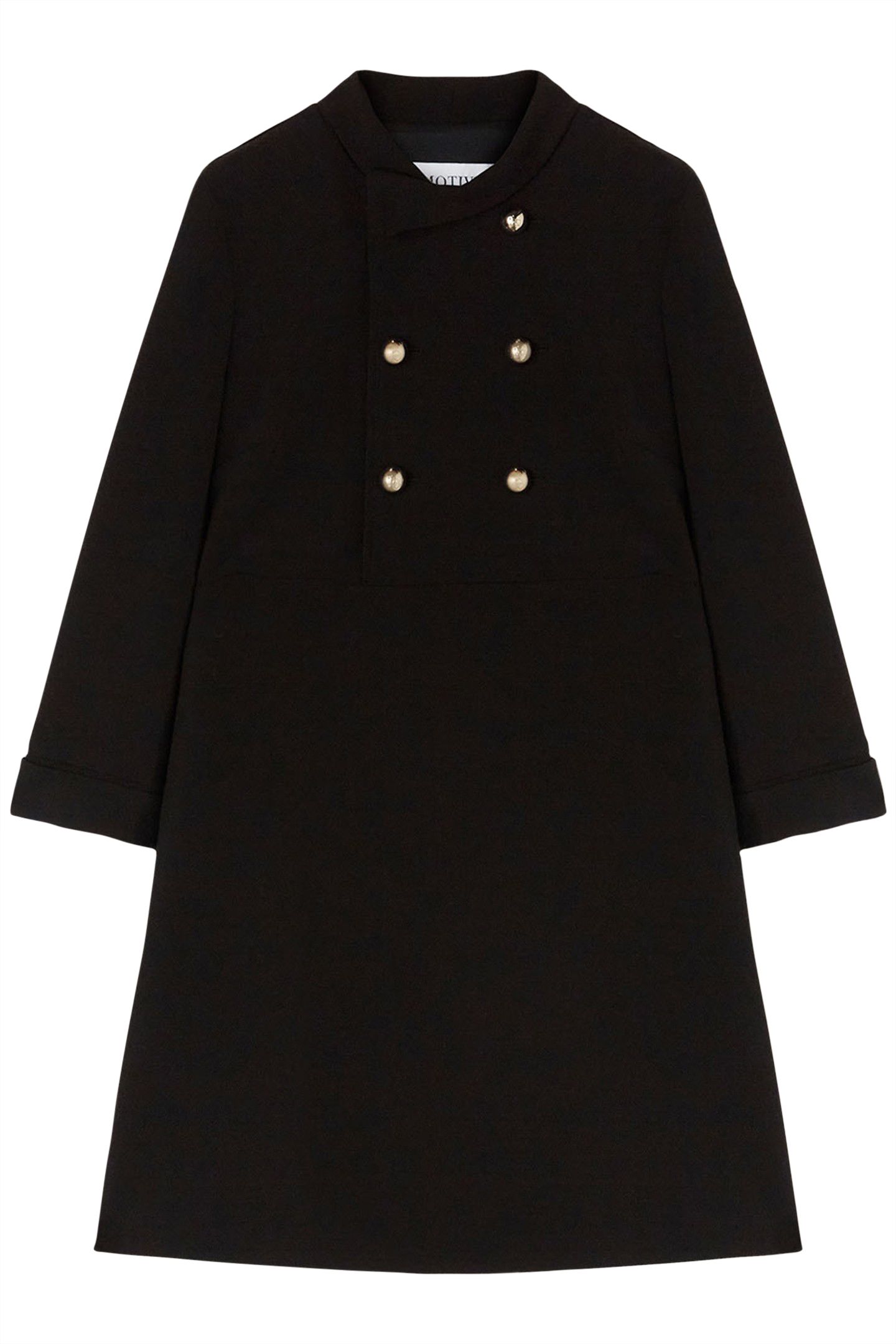 DOUBLE-BREASTED MINIDRESS BLACK 4