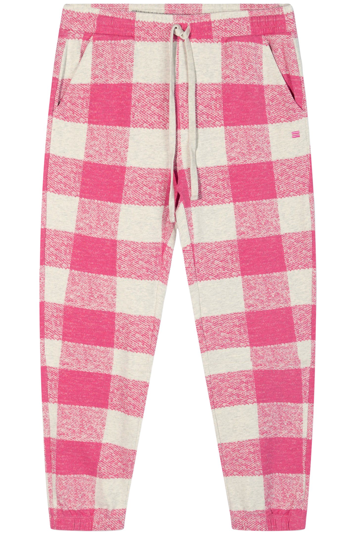 CROPPED JOGGER CHECK BRIGHT PINK 4