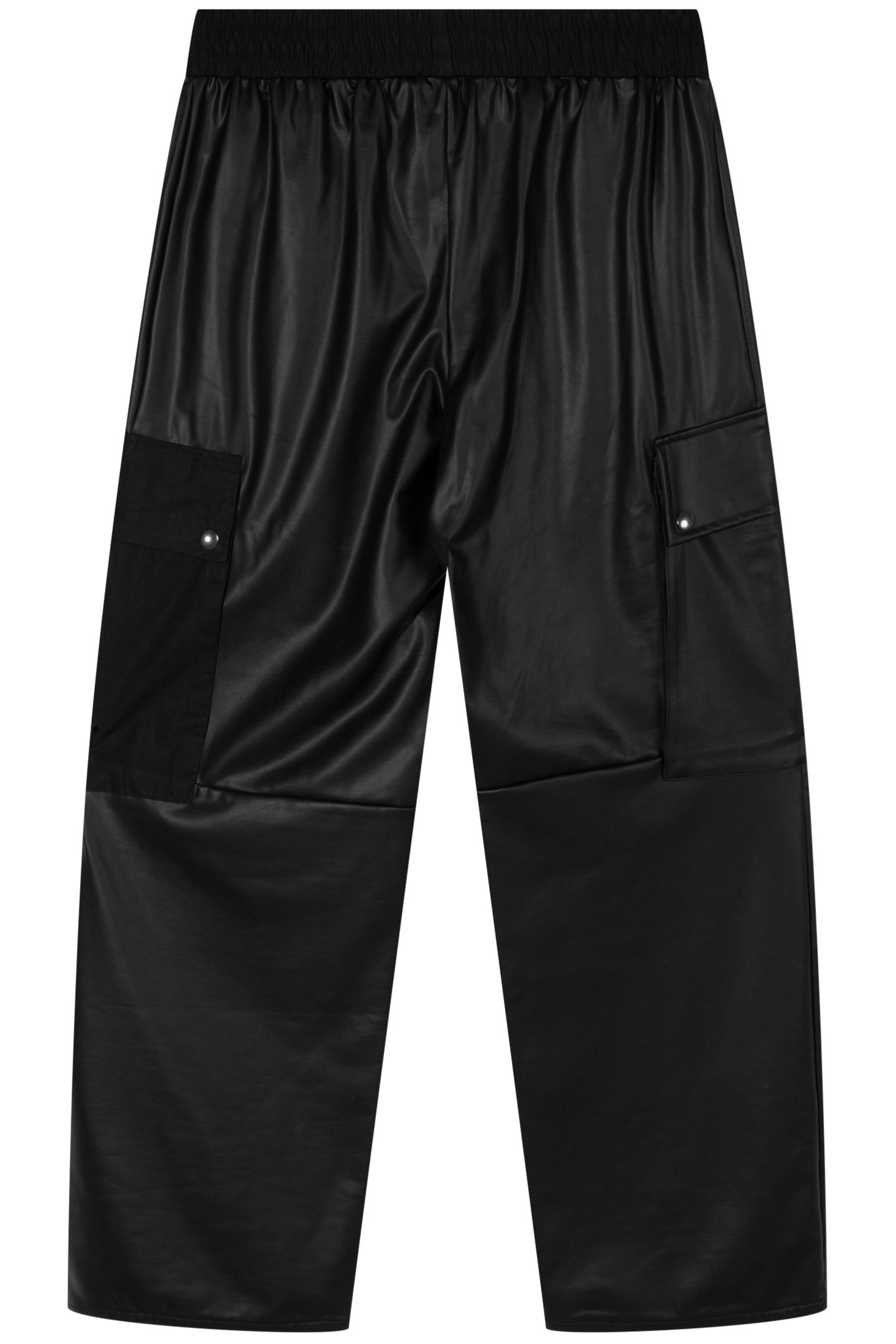 LEATHERLOOK CARGO PANTS BLACK 5