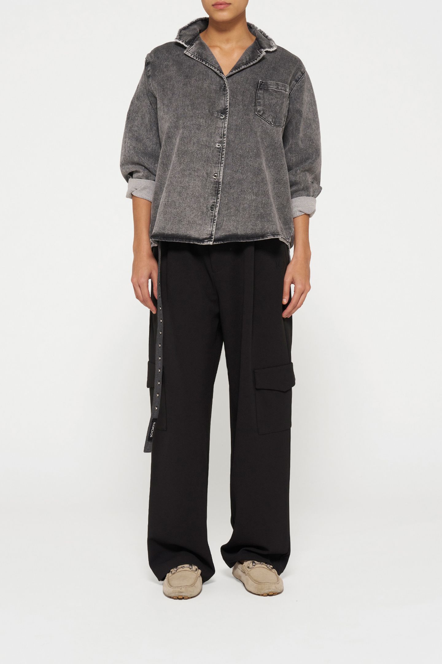 CARGO PANTS CREPE BLACK 6