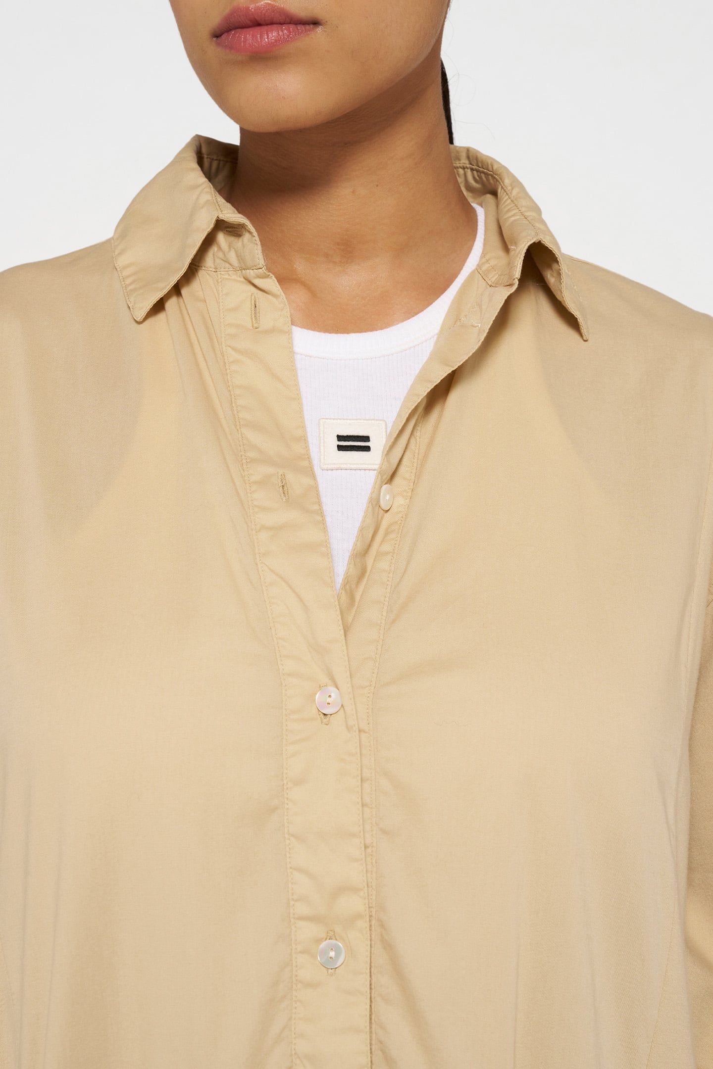 THE BILLIE DRESS POPLIN LIGHT LATTE 6