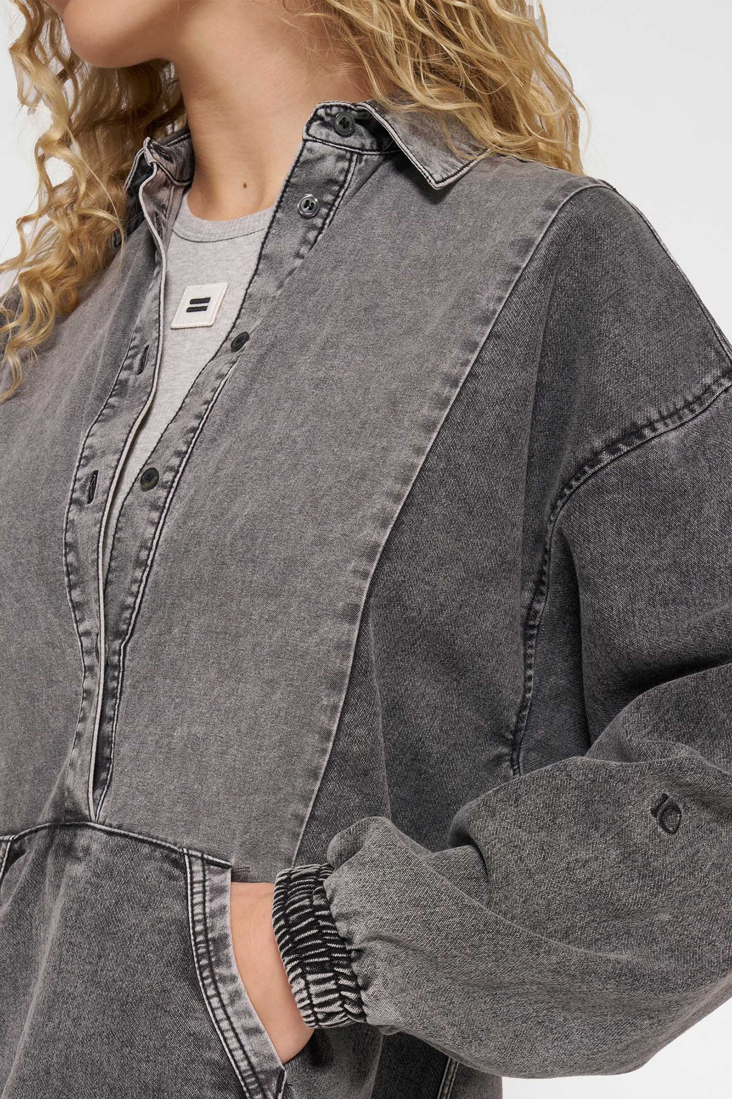 THE BILLIE DRESS JOG DENIM BLACK 6