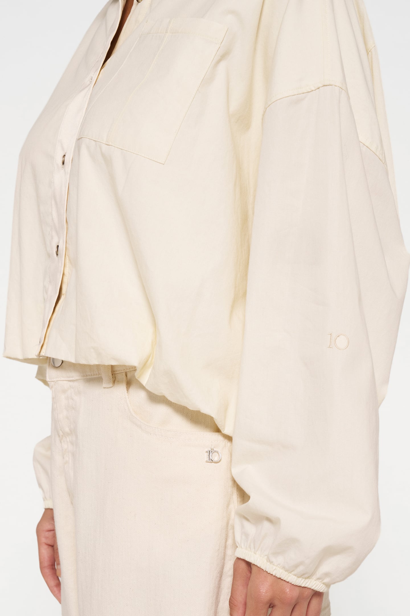 CROPPED SMOKING BLOUSE LIGHT NATURAL 6