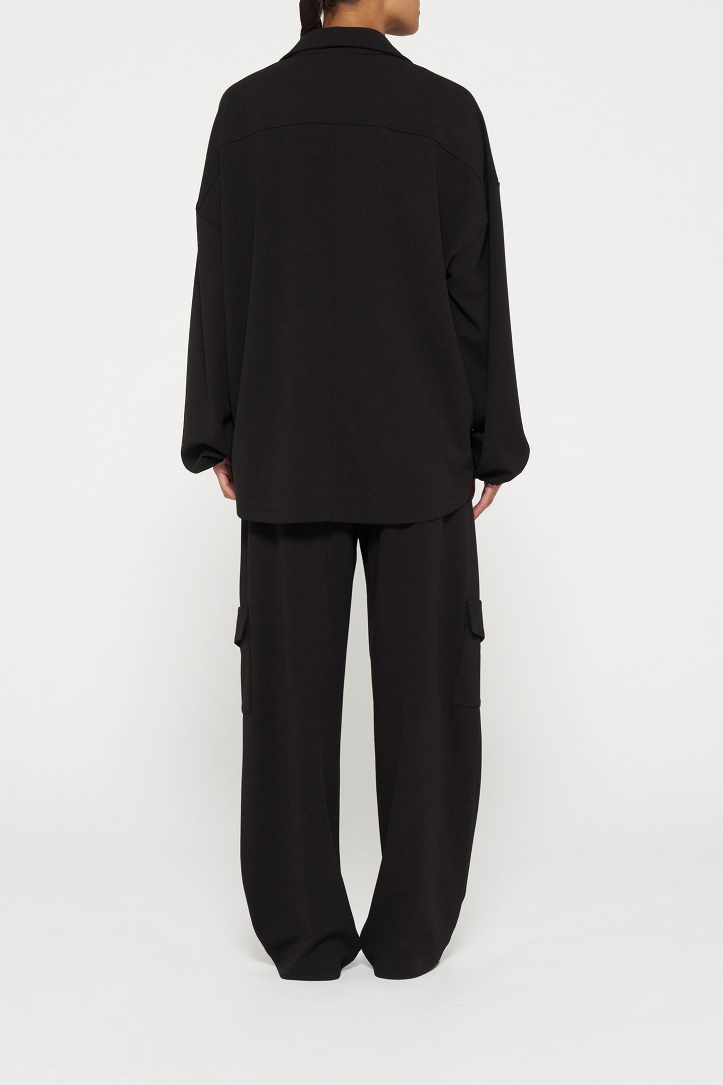 OVERSHIRT CREPE BLACK 3
