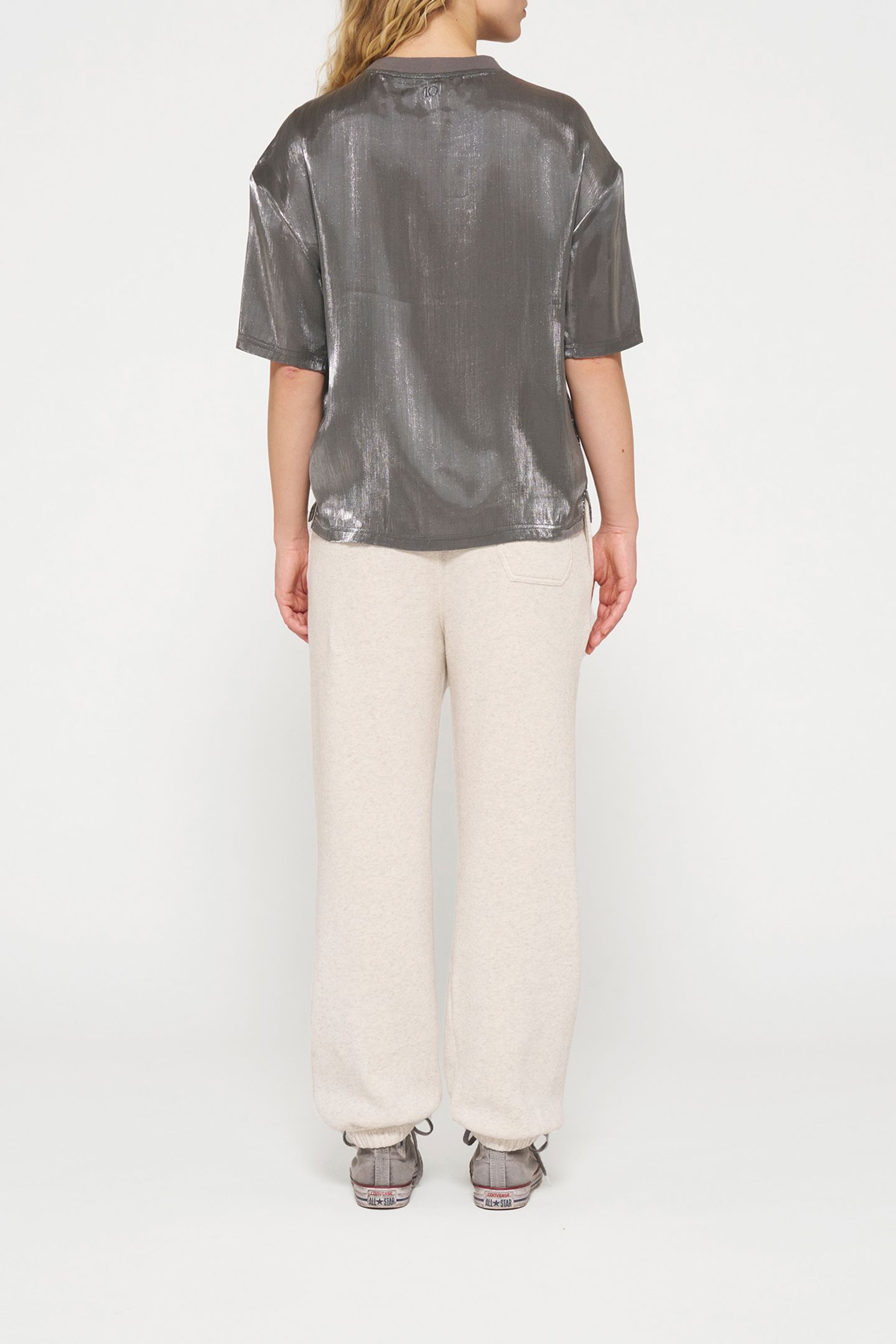 SHINY BLOUSE TEE SILVER 3