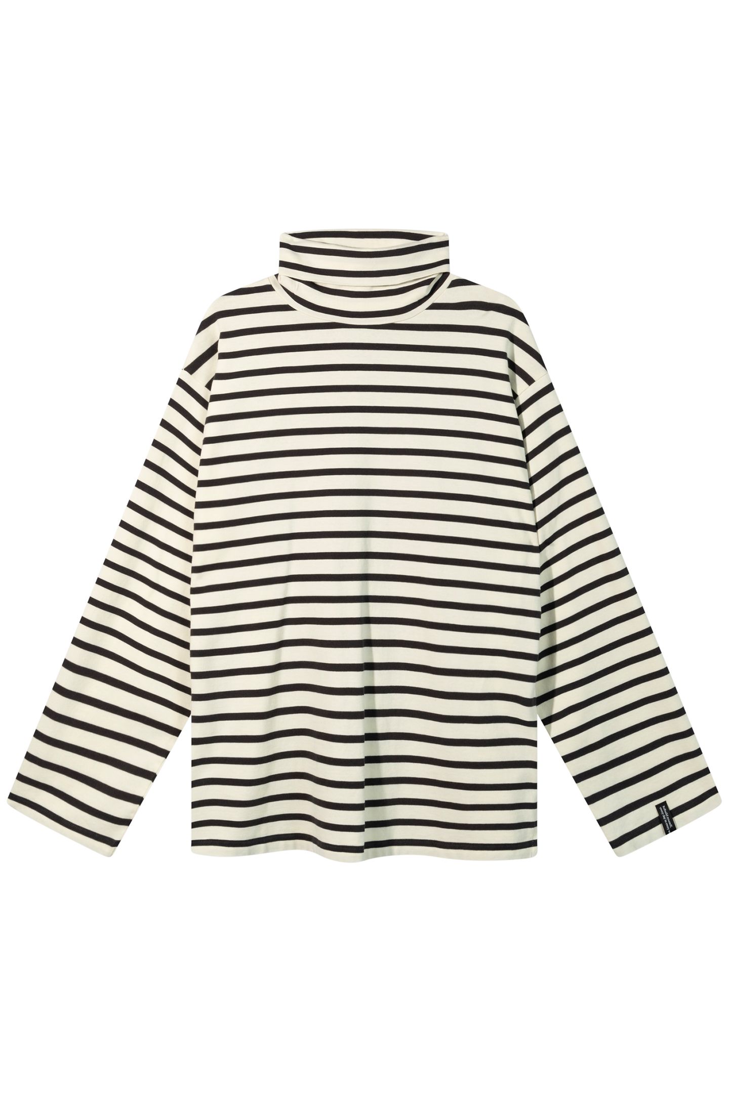 LONGSLEEVE COLL TEE STRIPES LIGHT NATURAL/GREY RAVEN 4