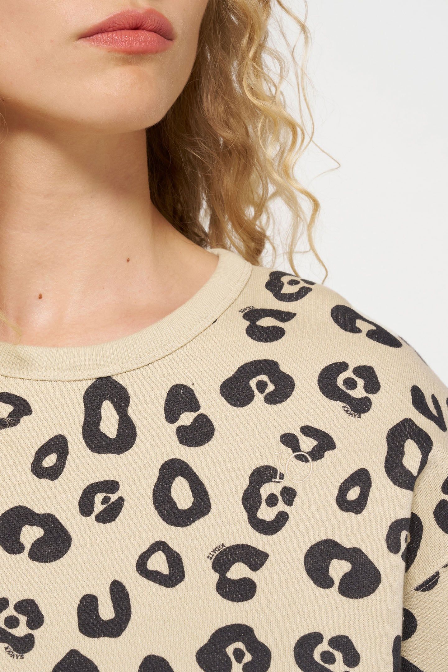 RAW EDGE SWEATER LEOPARD OYSTER 6
