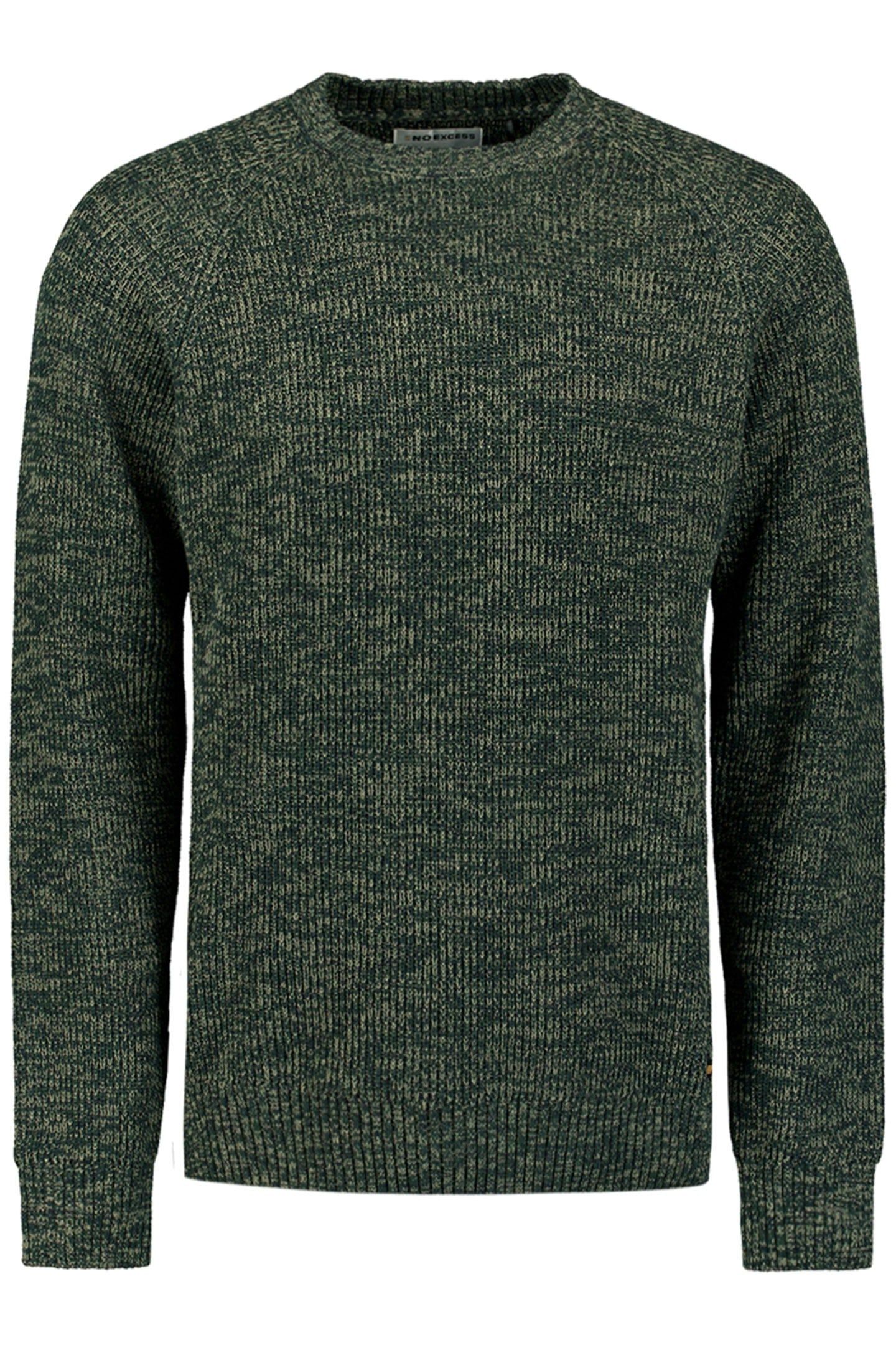 PULLOVER CREWNECK 3 COLOURED RIB DARK GREEN 4