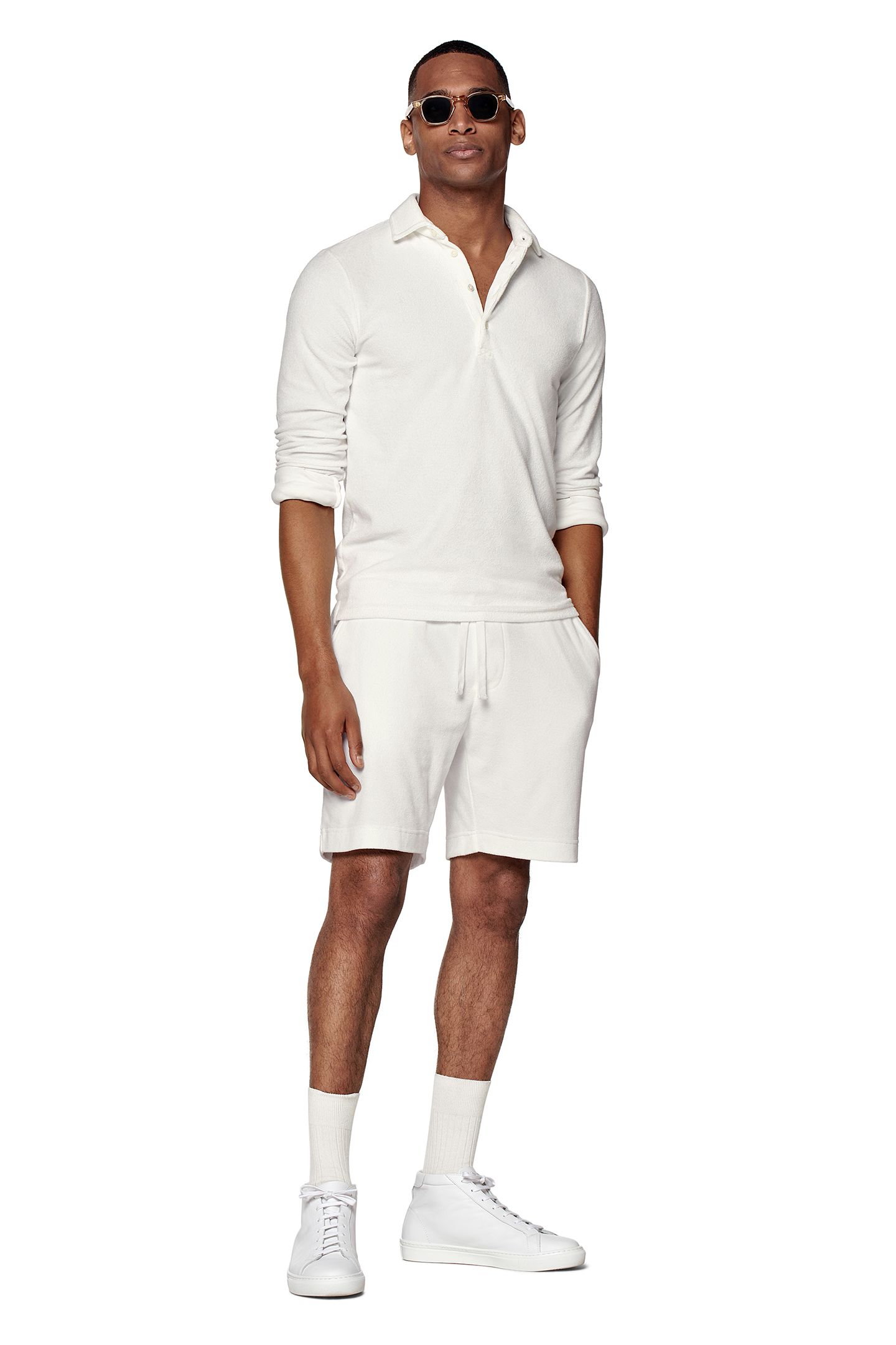 LEISURE SHORT TERRY WHITE 2