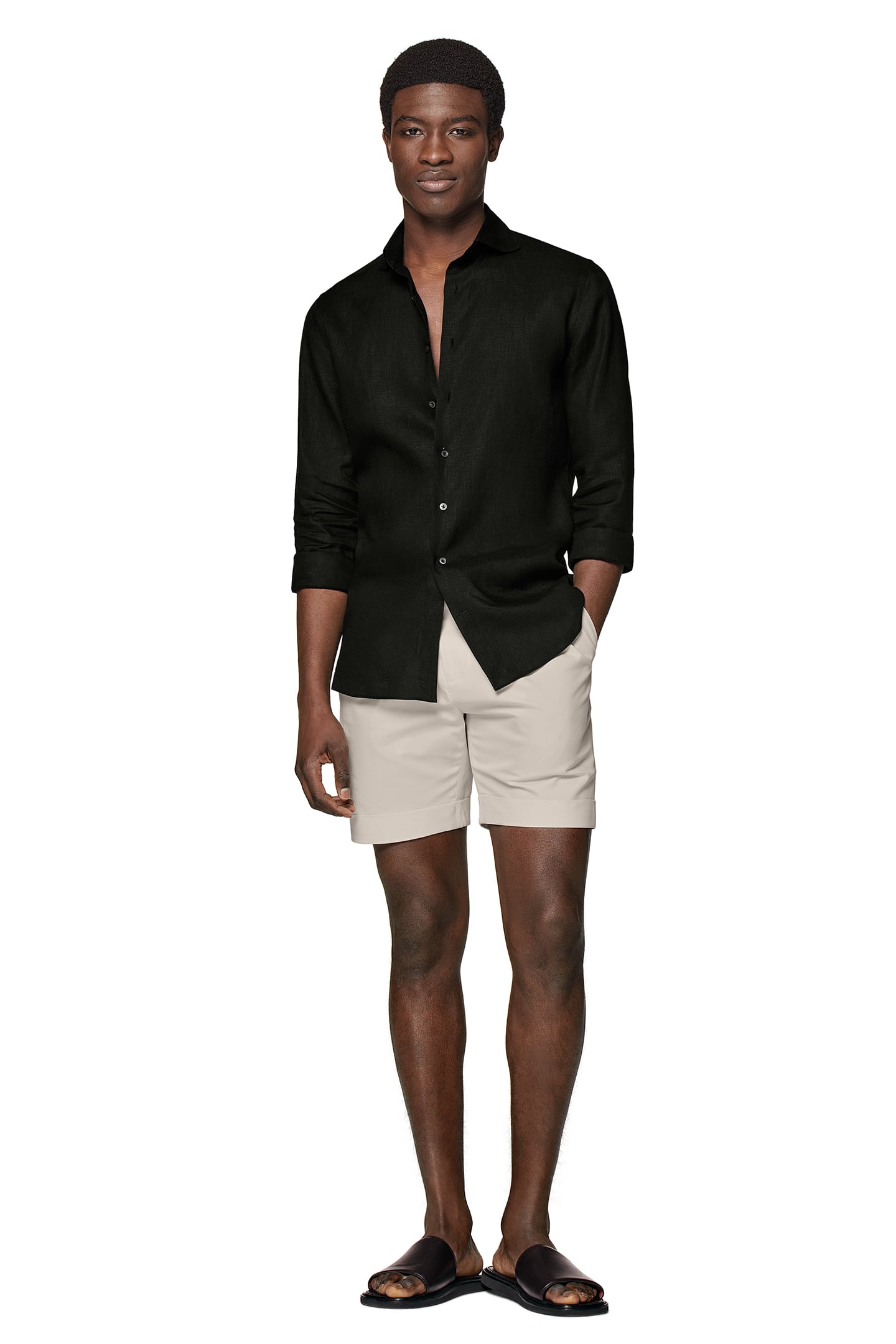 PURE LINEN BLACK BLACK 1
