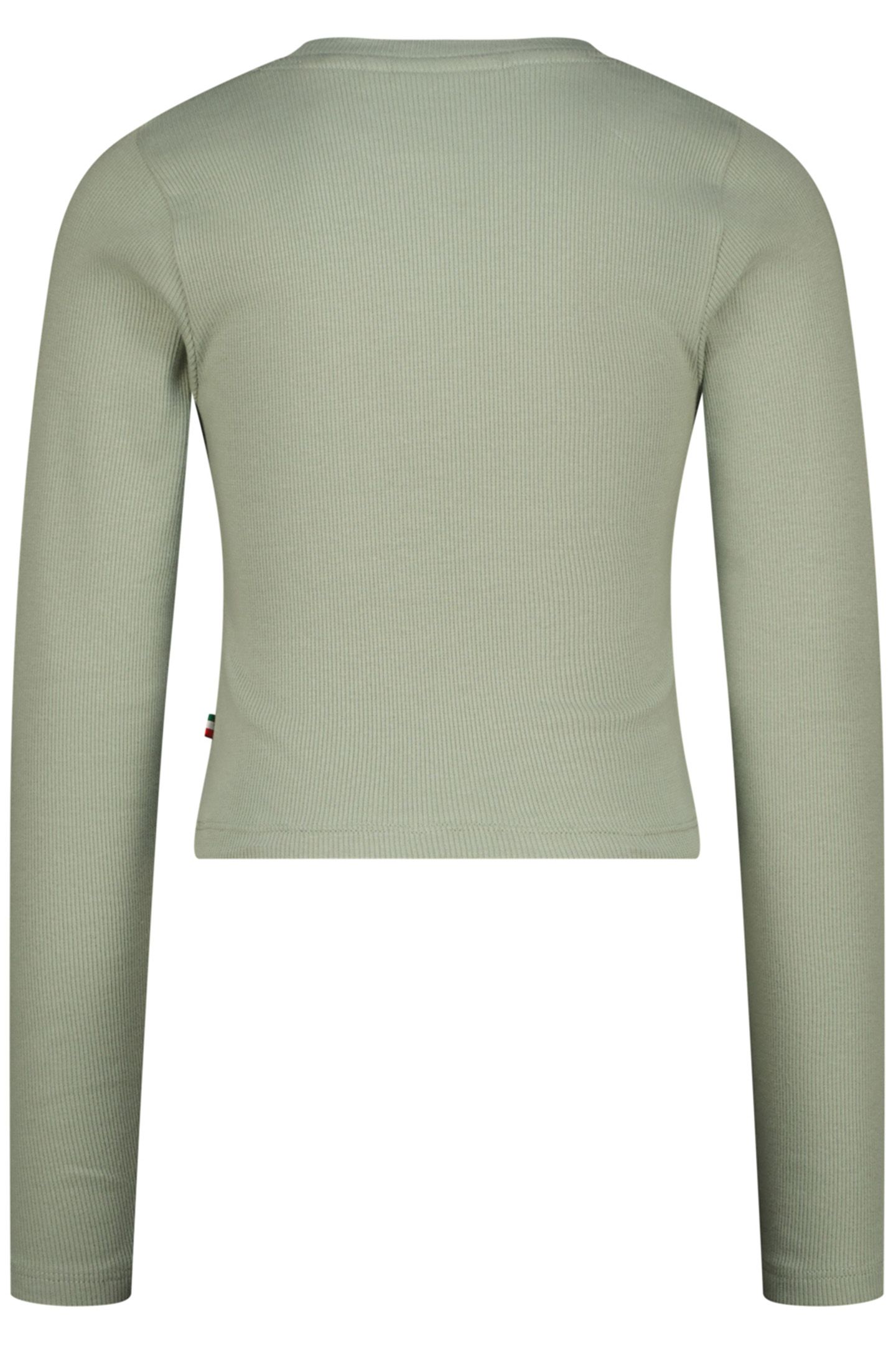 GIRLS G-BASIC-CROP RIB LONGSLEEVE SINGLET JADE GREEN 2