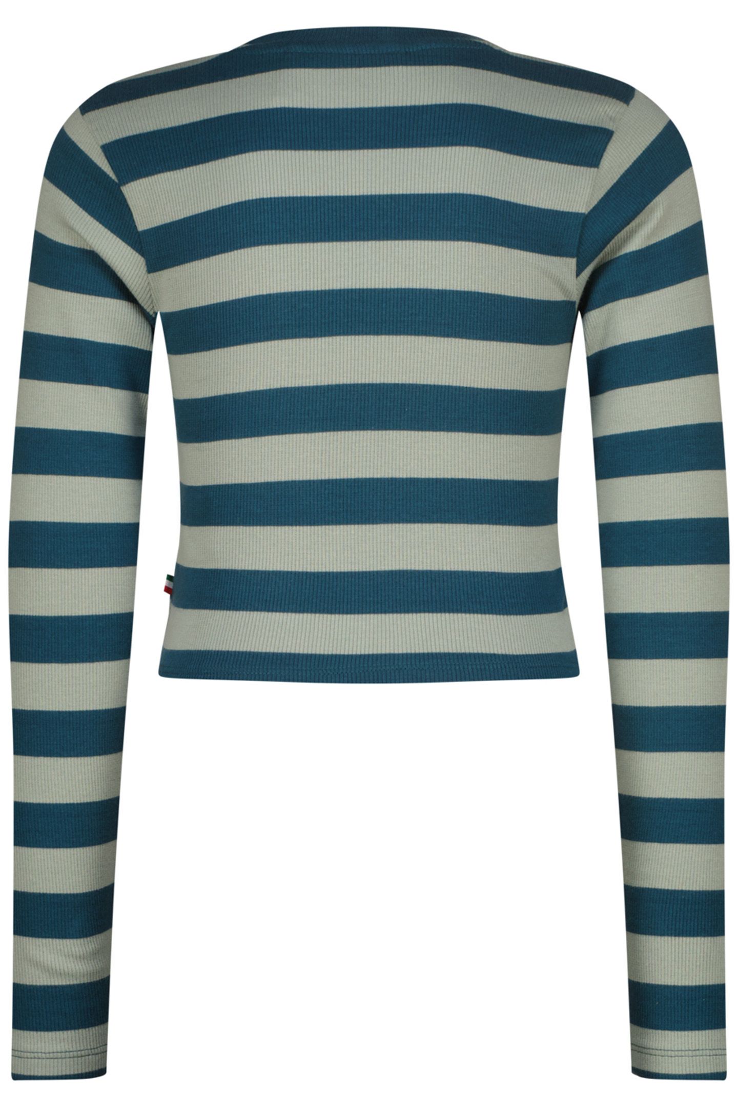 GIRLS G-BASIC-CROP RIB STRIPE SINGLET JADE GREEN 2