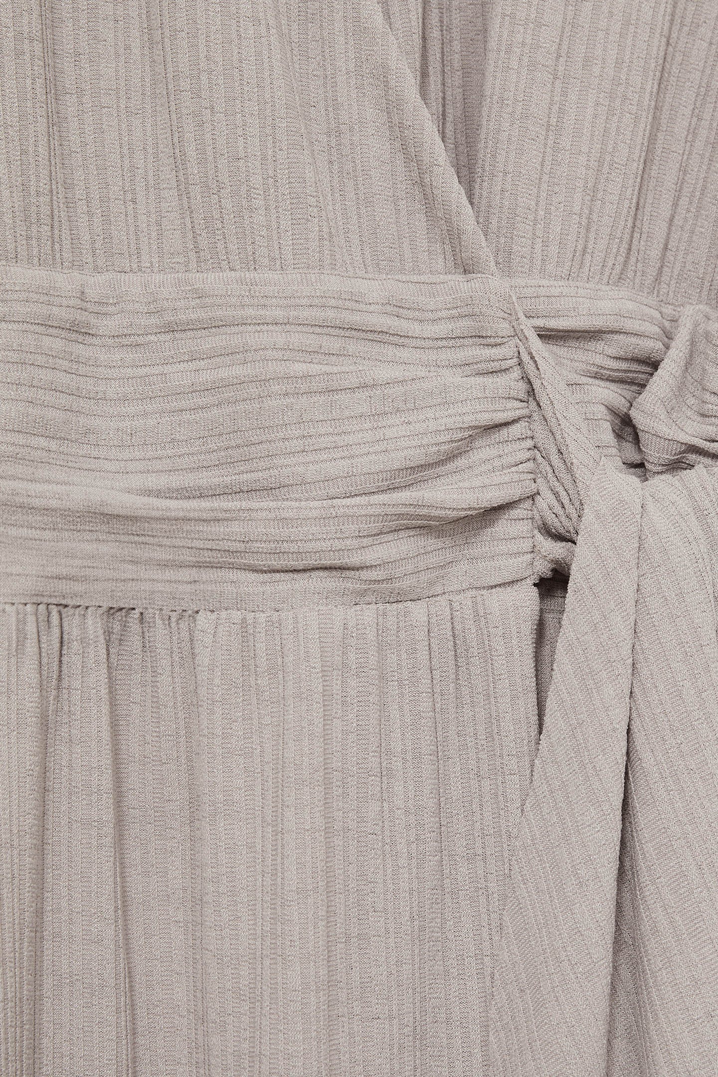 WRAP TIE MIDI JERSEY DRESS GREY 6