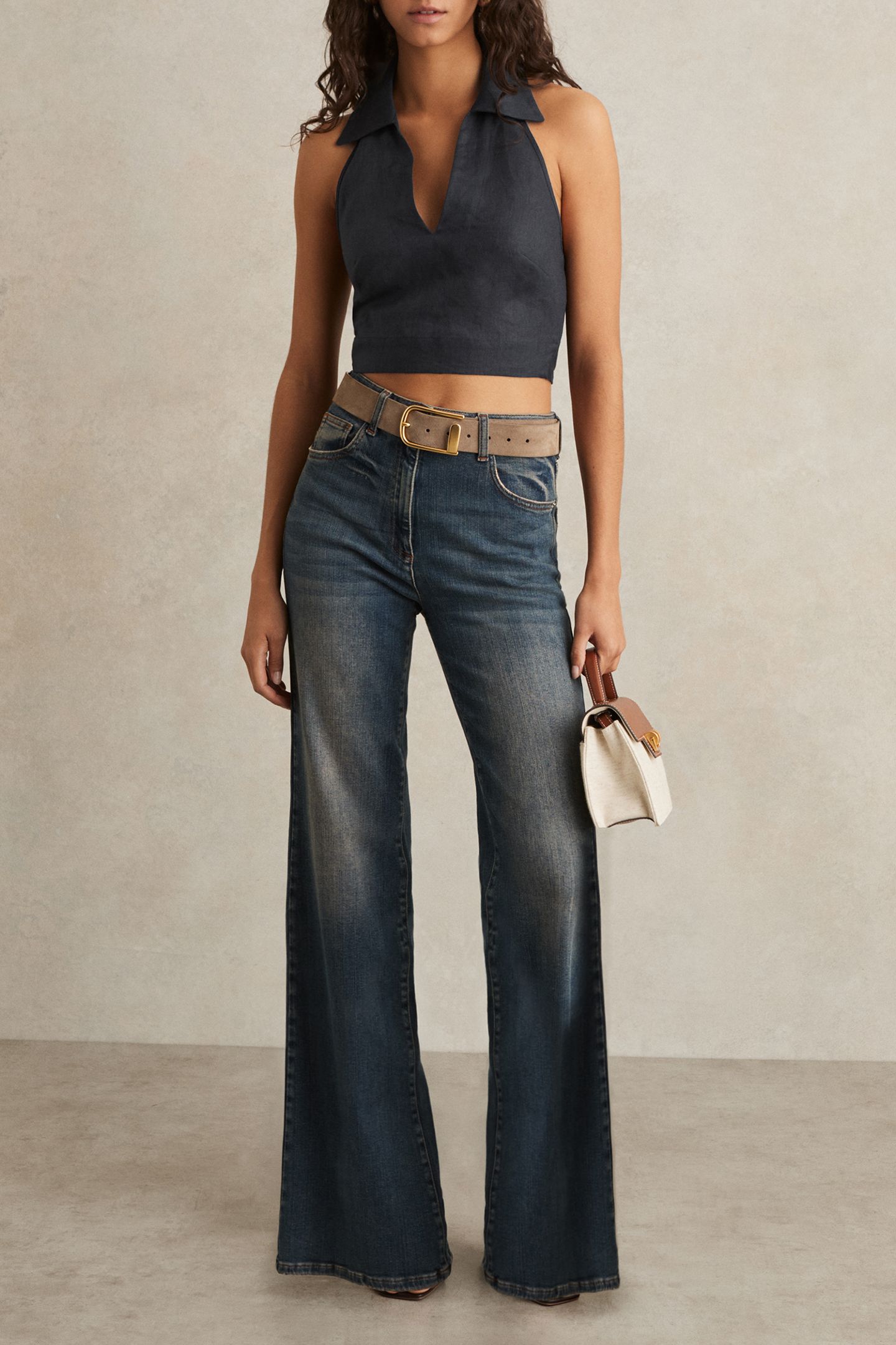 HALTER NECK TOP NAVY 3