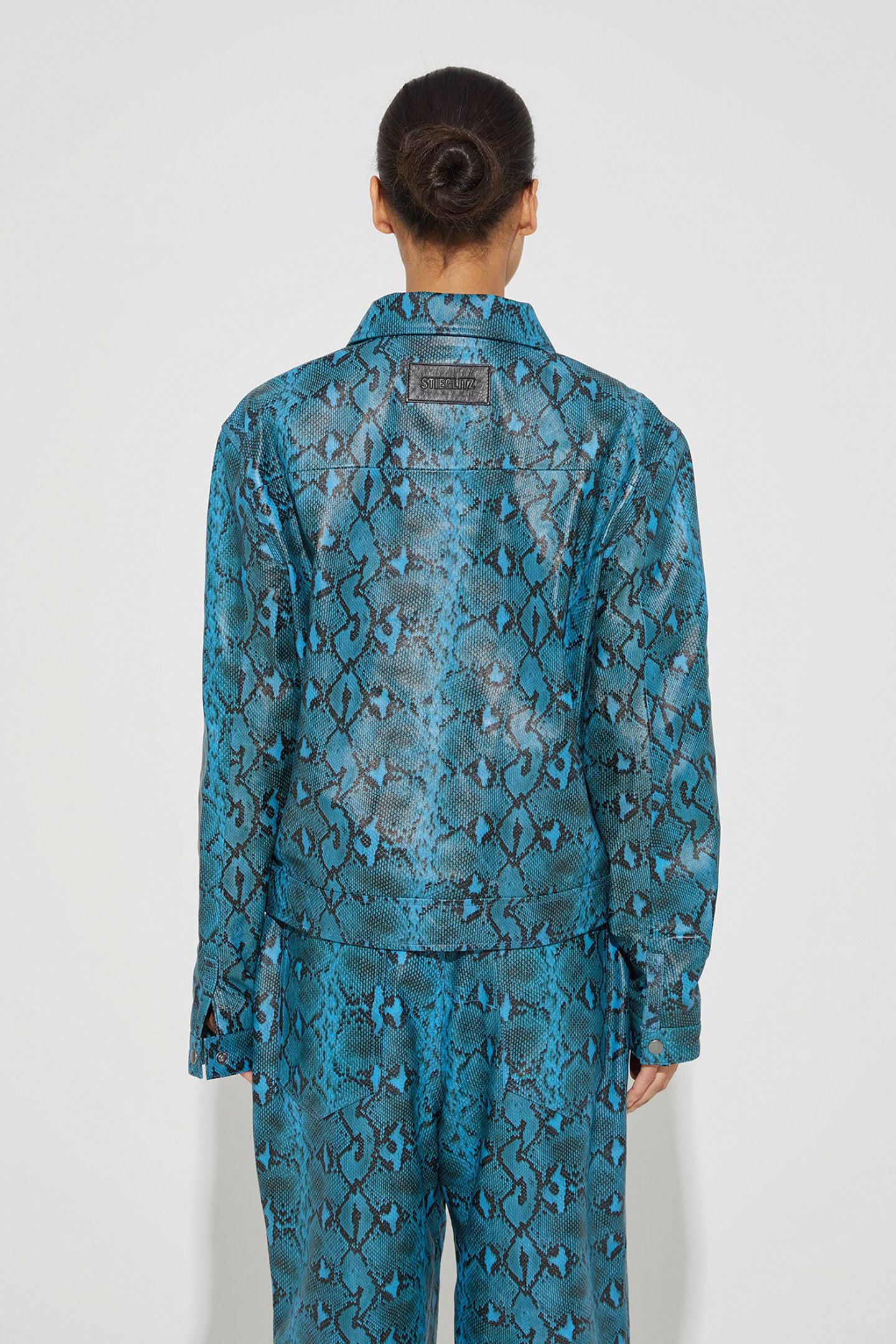 ISOBEL LEATHER JACKET BLUE 2