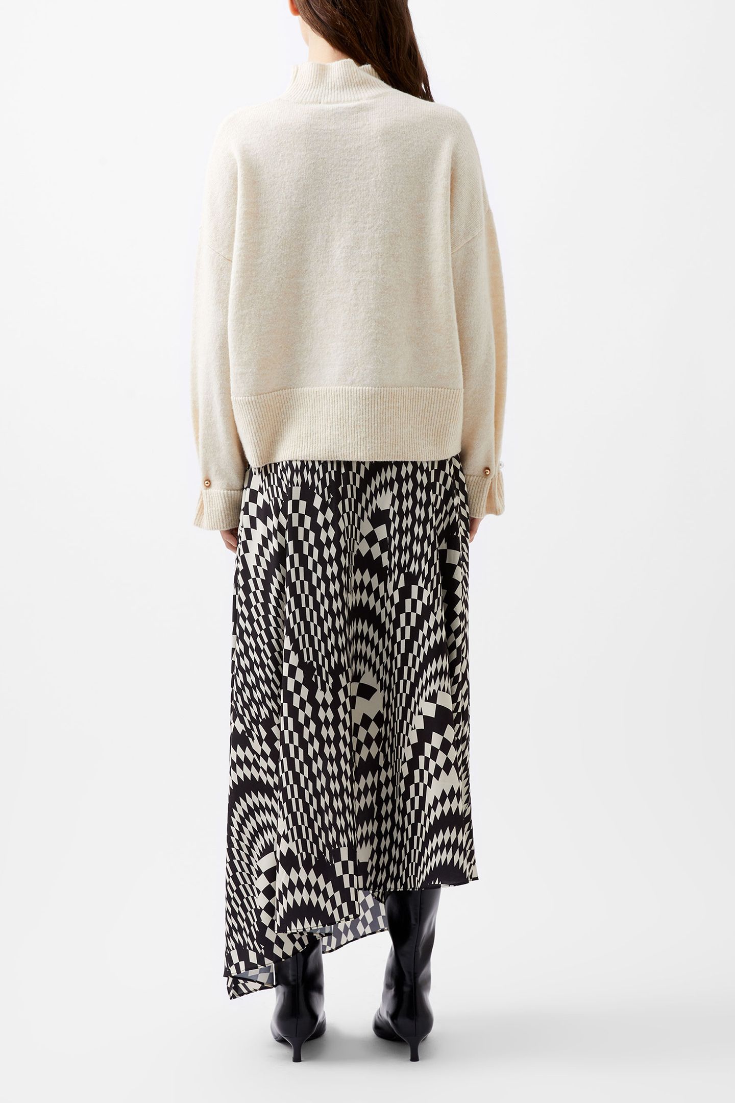 KEZIA PEARL CUFF DETAIL JUMPER CLASSIC CREAM 3