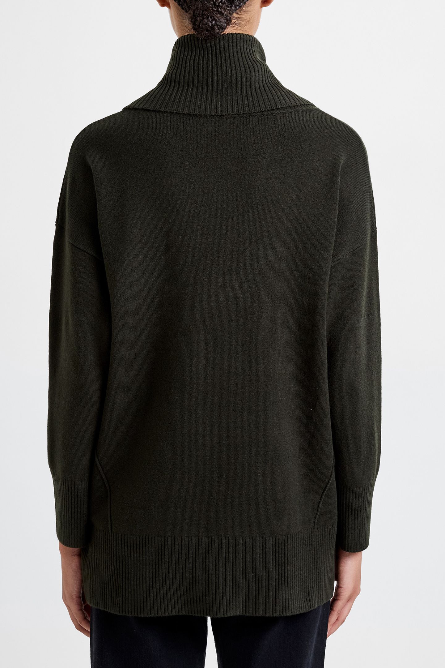 BABYSOFT RIBBED COWL NECK JUMPER BRUNSWICK GREEN 2