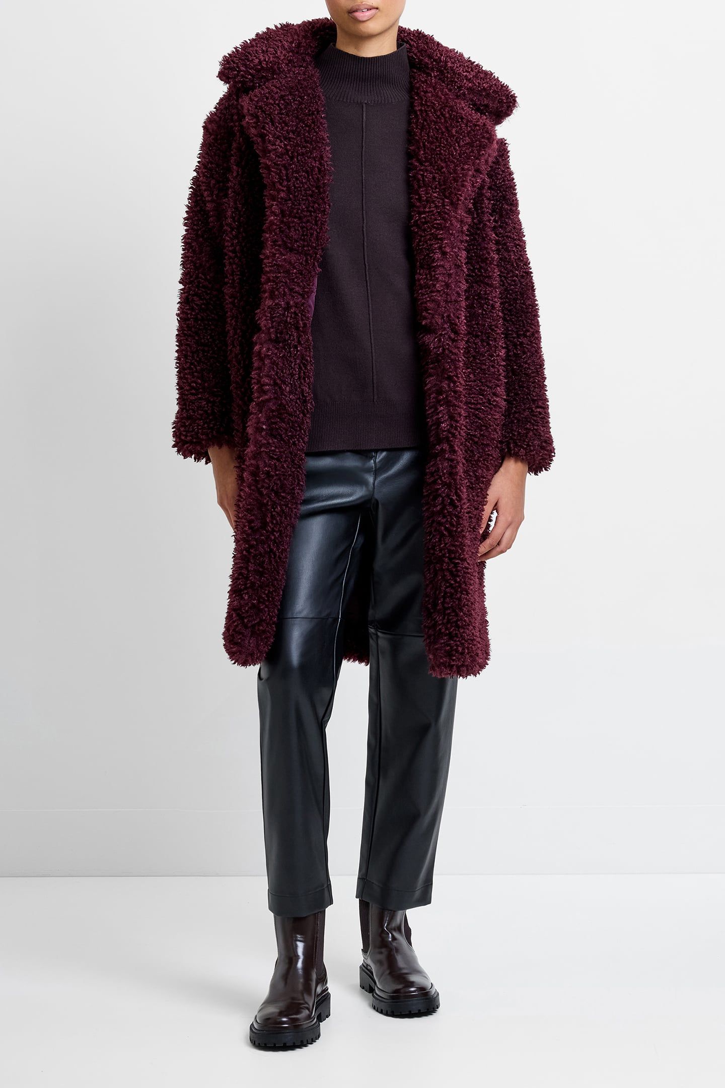 BOUCLE PEAK L BURGUNDY RED 1