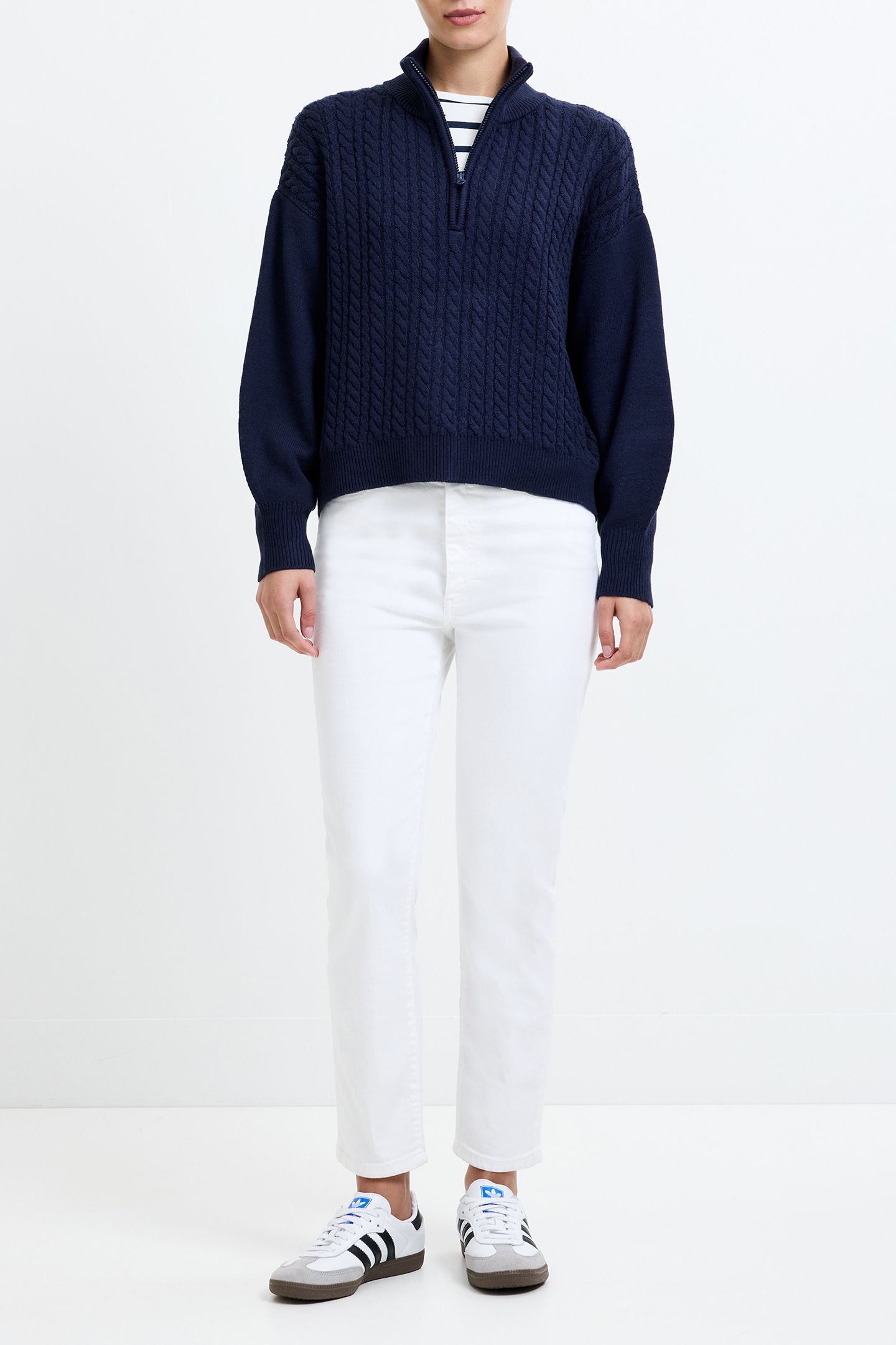 BABYSOFT CABLE HALF ZIP DUCHESS BLUE 3