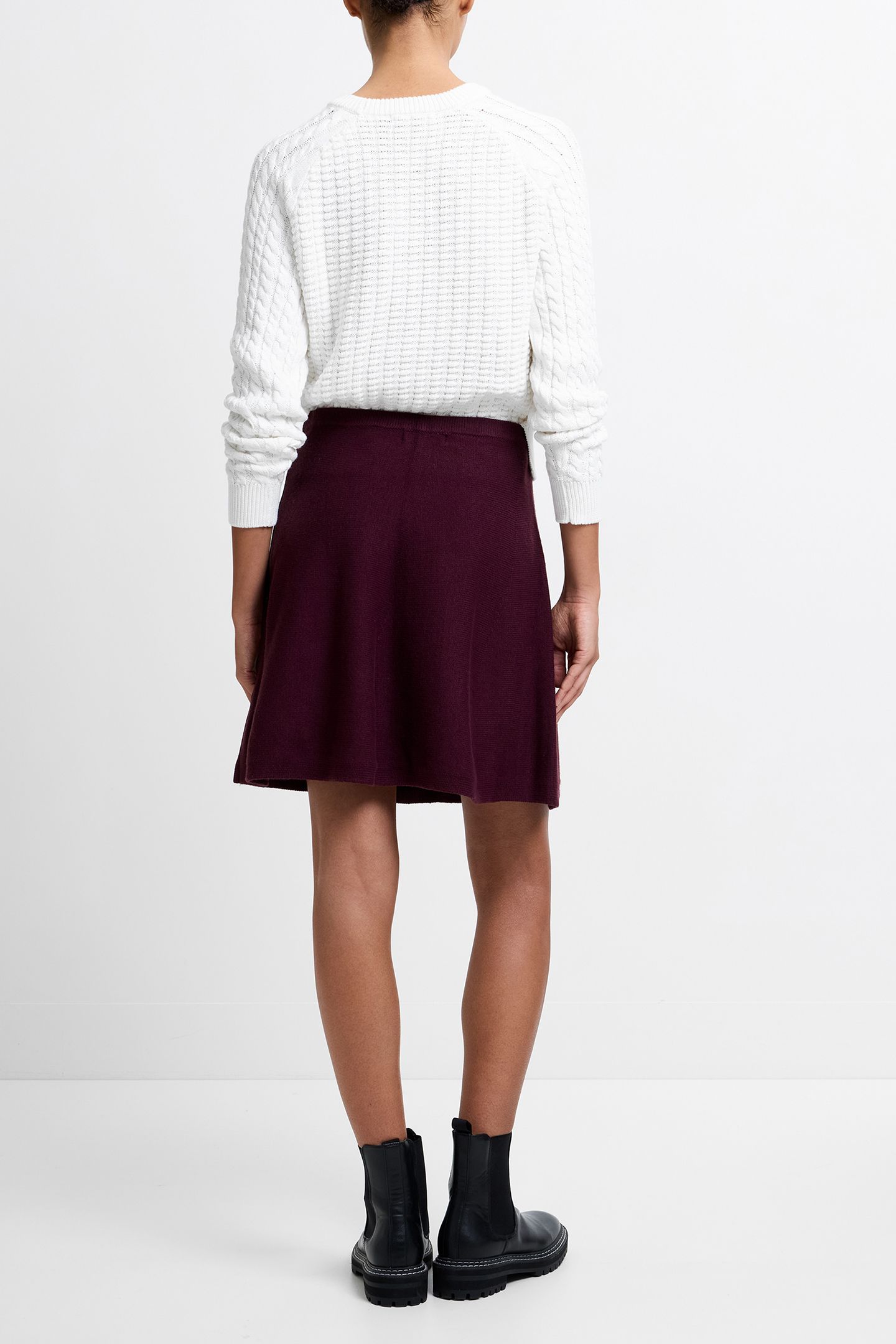 BABYSOFT KNIT SKIRT BURGUNDY RED 2