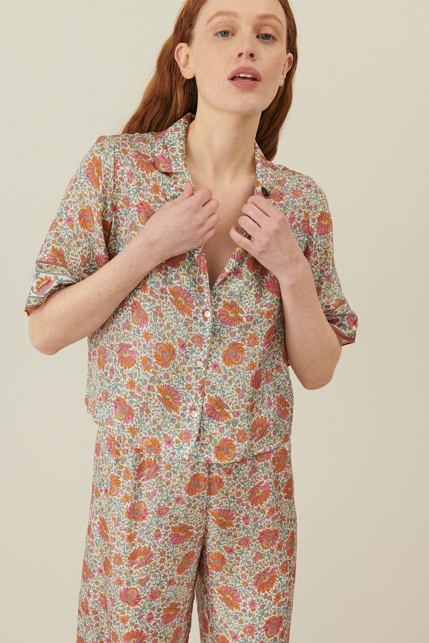 PAJAMAS PANTS MELYCIA IVORY WINTER GARDEN 4