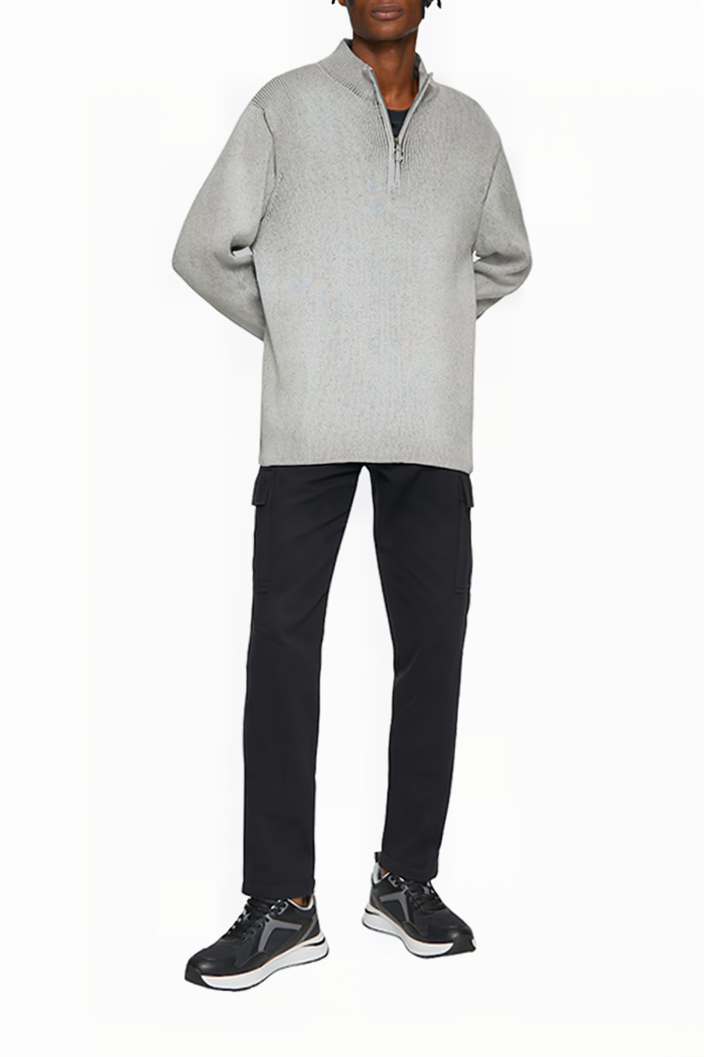 S.OLIVER-QS PULLOVER LIGHT GREY 2