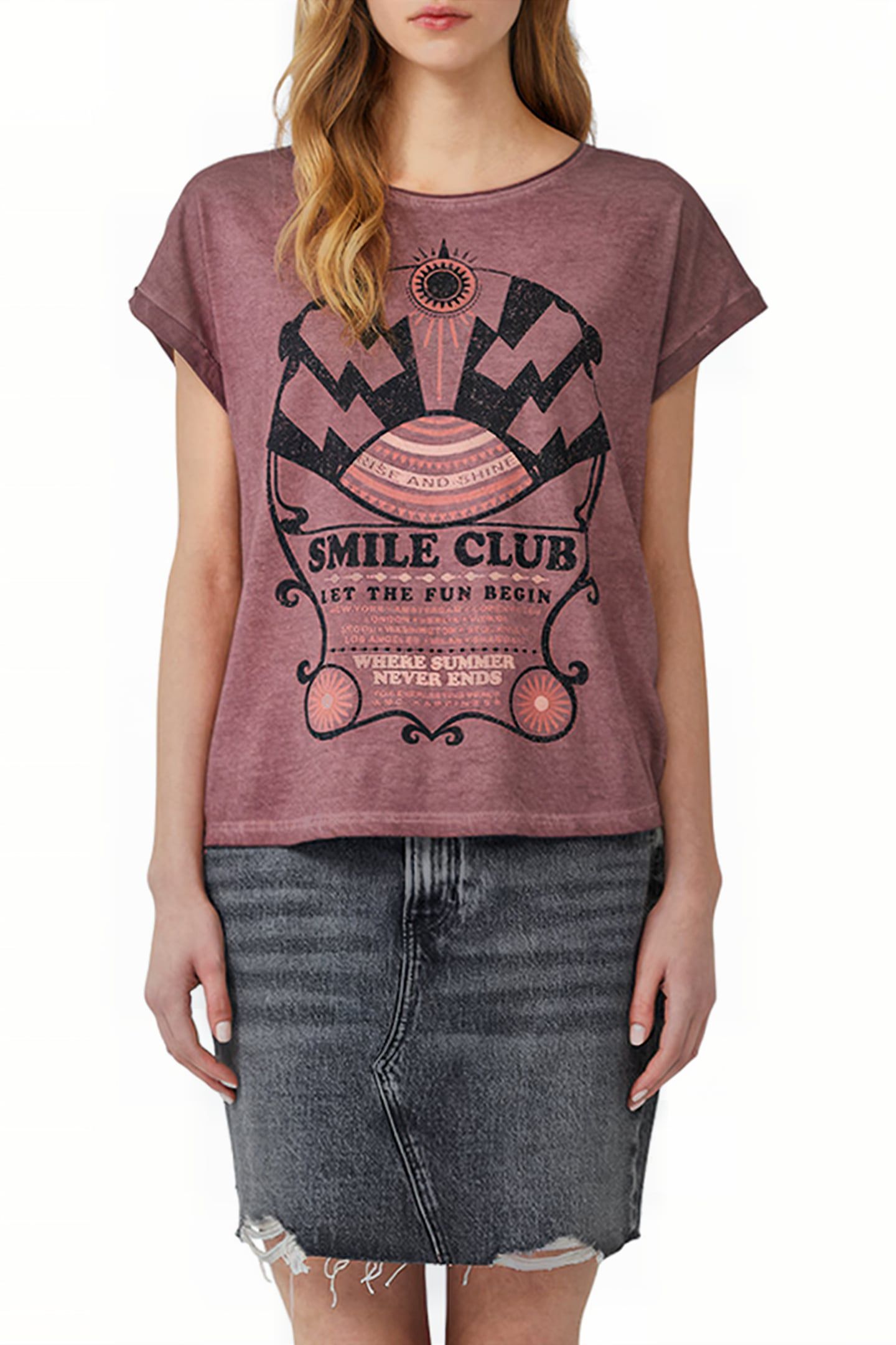 S.OLIVER-QS T-SHIRTS LILAC/PINK 1