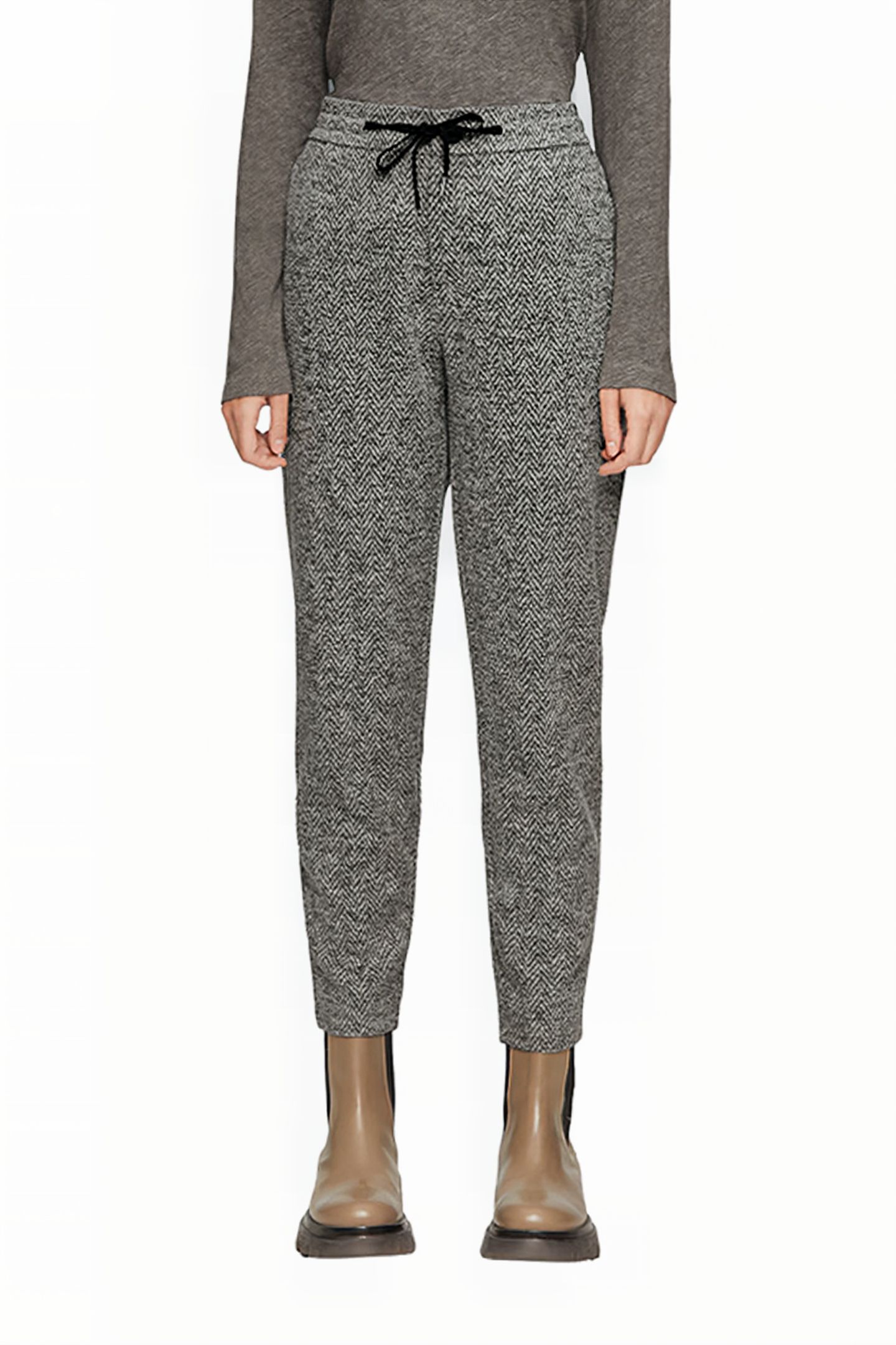 S.OLIVER PANT GREY/BLACK 1
