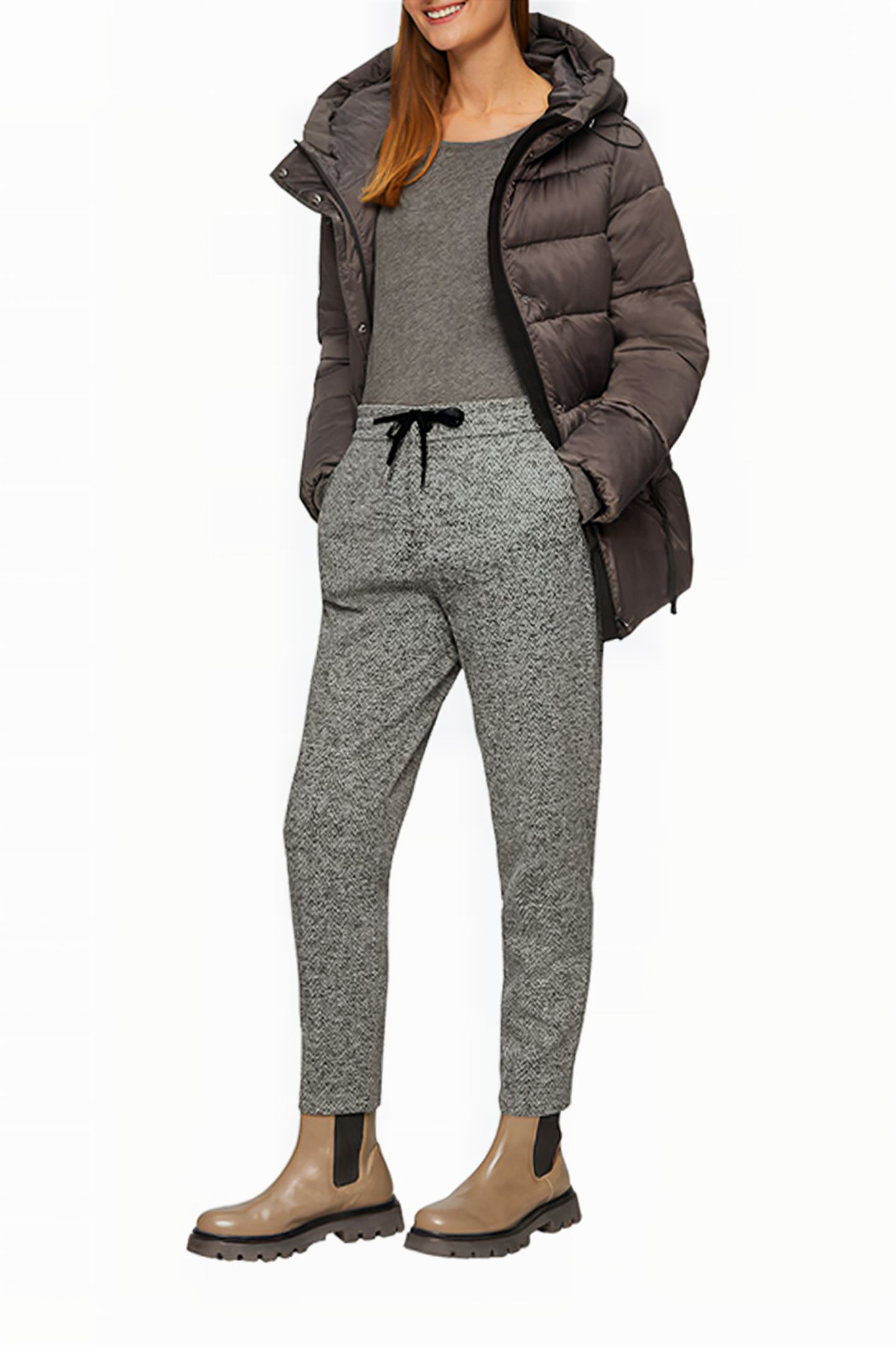 S.OLIVER PANT GREY/BLACK 2