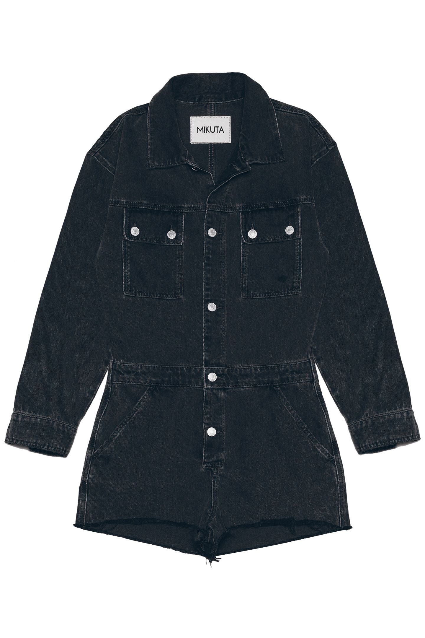 THE BLACK SHORT DENIM JUMPSUIT 2
